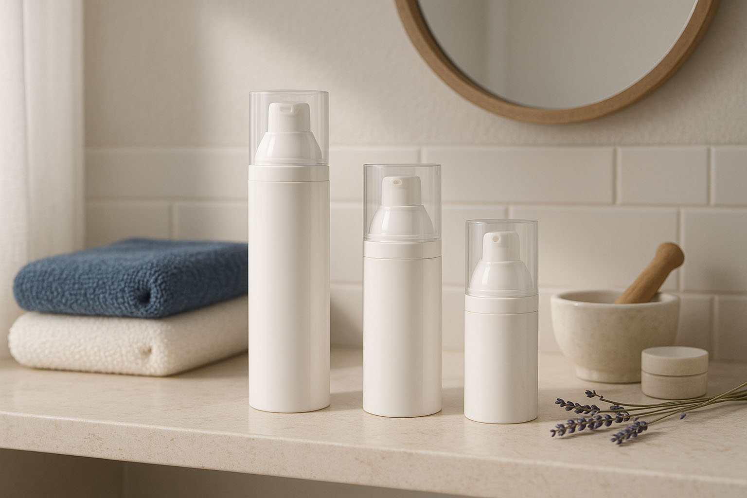 Airless-Dose črpalna glava 'Mezzo', PP-plastika, črna