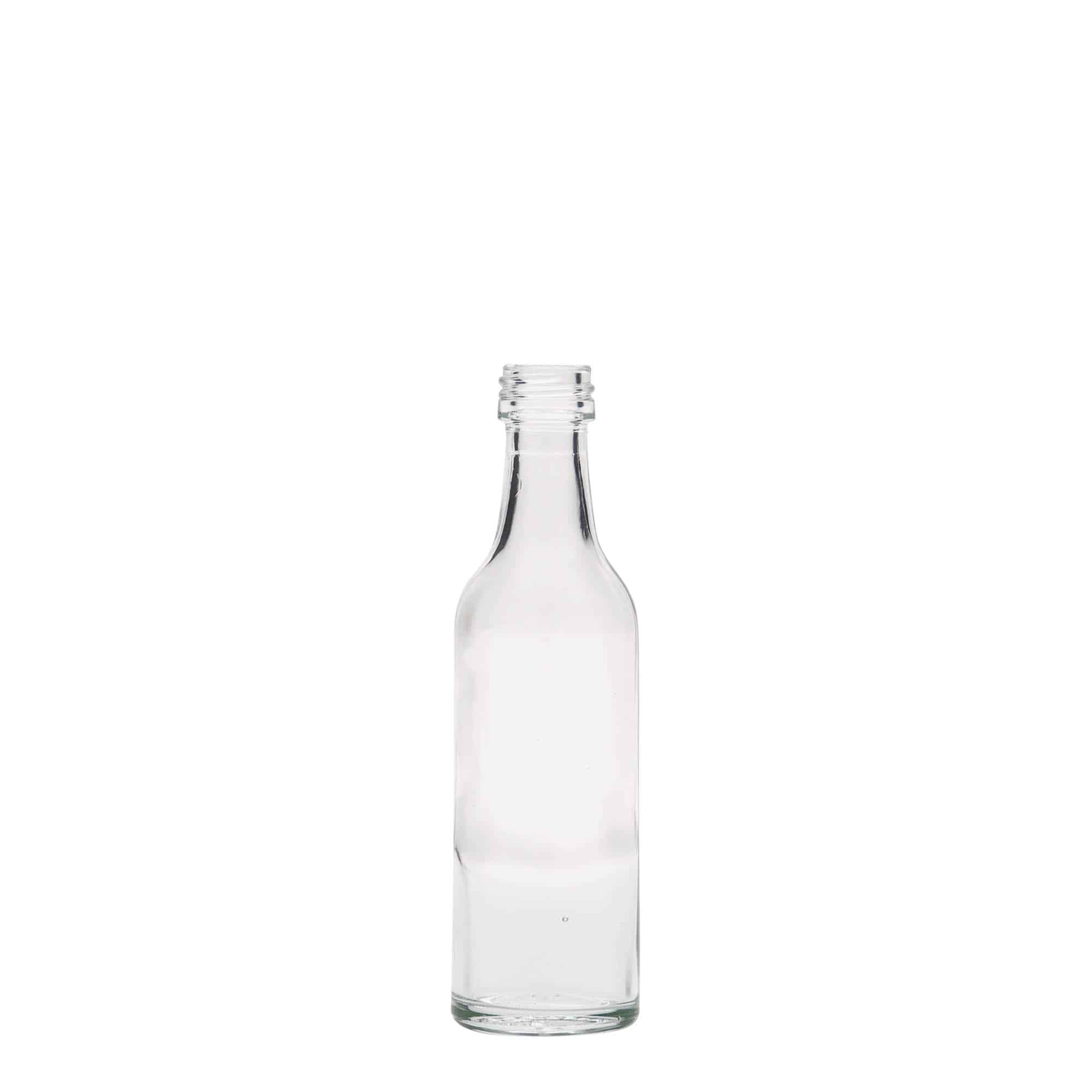 50 ml steklena steklenica z ravnim vratom, ustje: PP 28 50 ml steklena steklenica z ravnim vratom, ustje: PP 28
