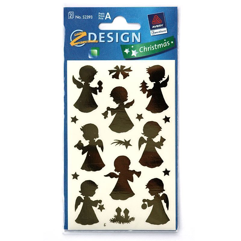 Zweckform nalepke 'Angel', papir, zlata