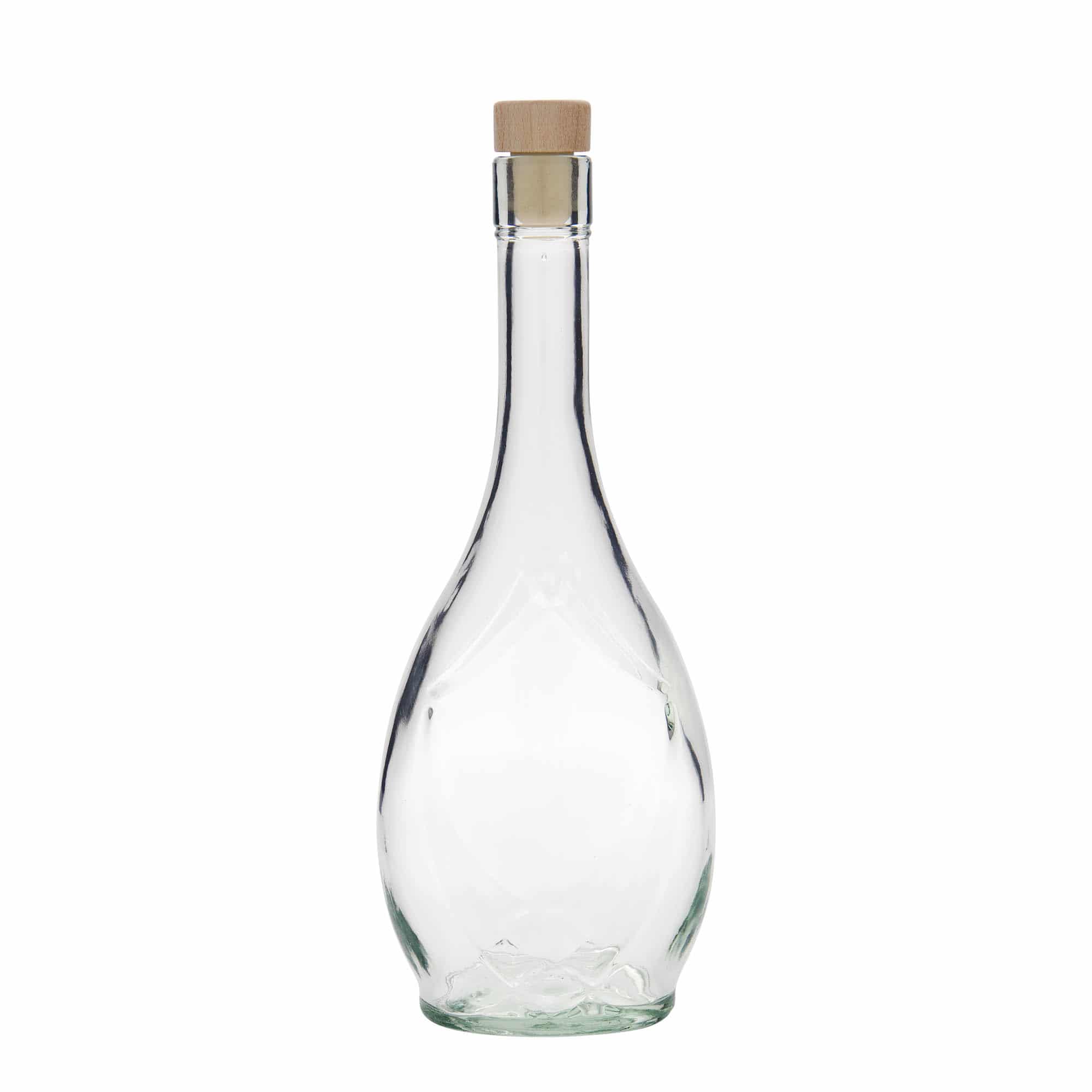 500 ml steklena steklenica »Saragossa«, ovalna, ustje: pluta