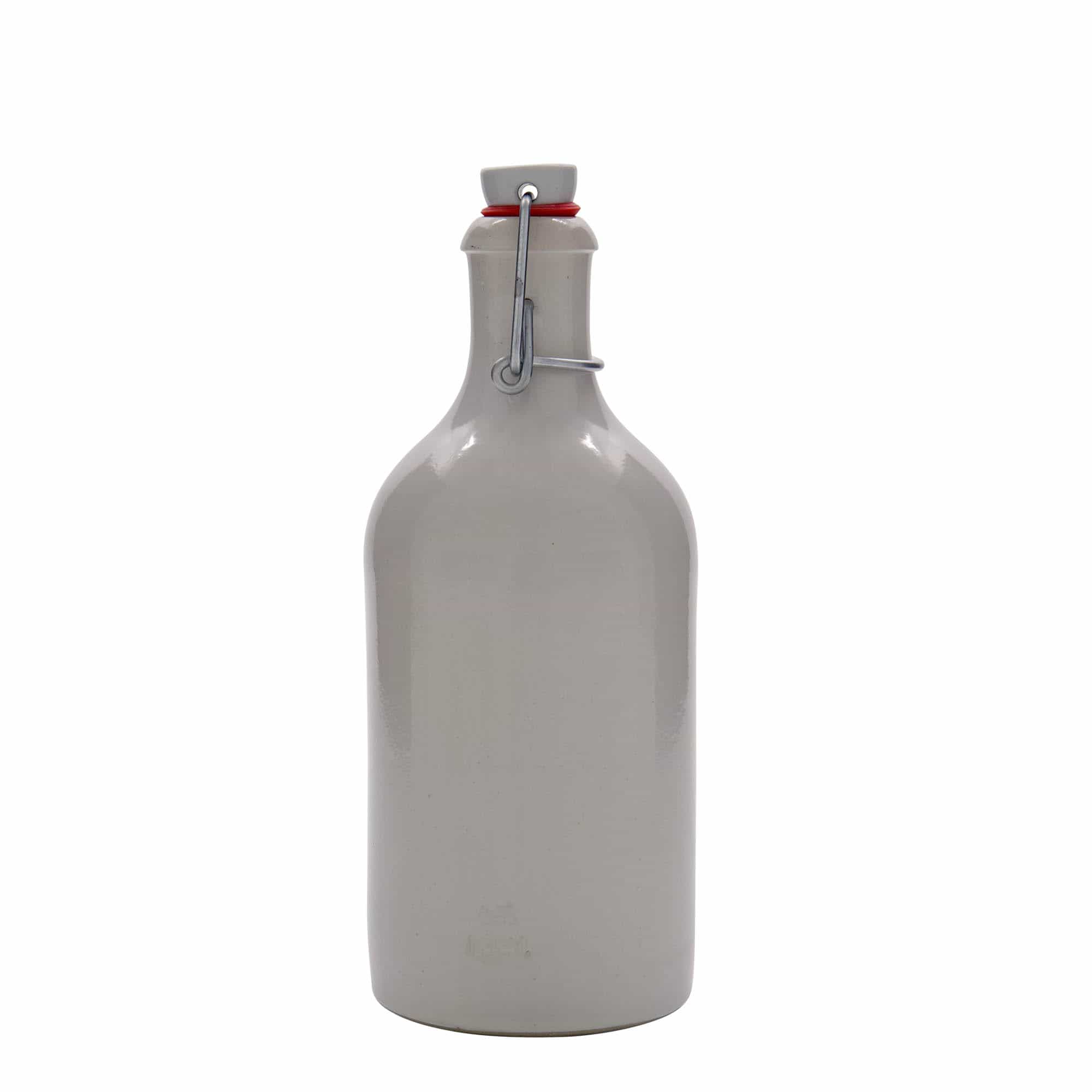 500 ml lončeni vrč, lončevina, bela, motiv: zamašek s tesnilom