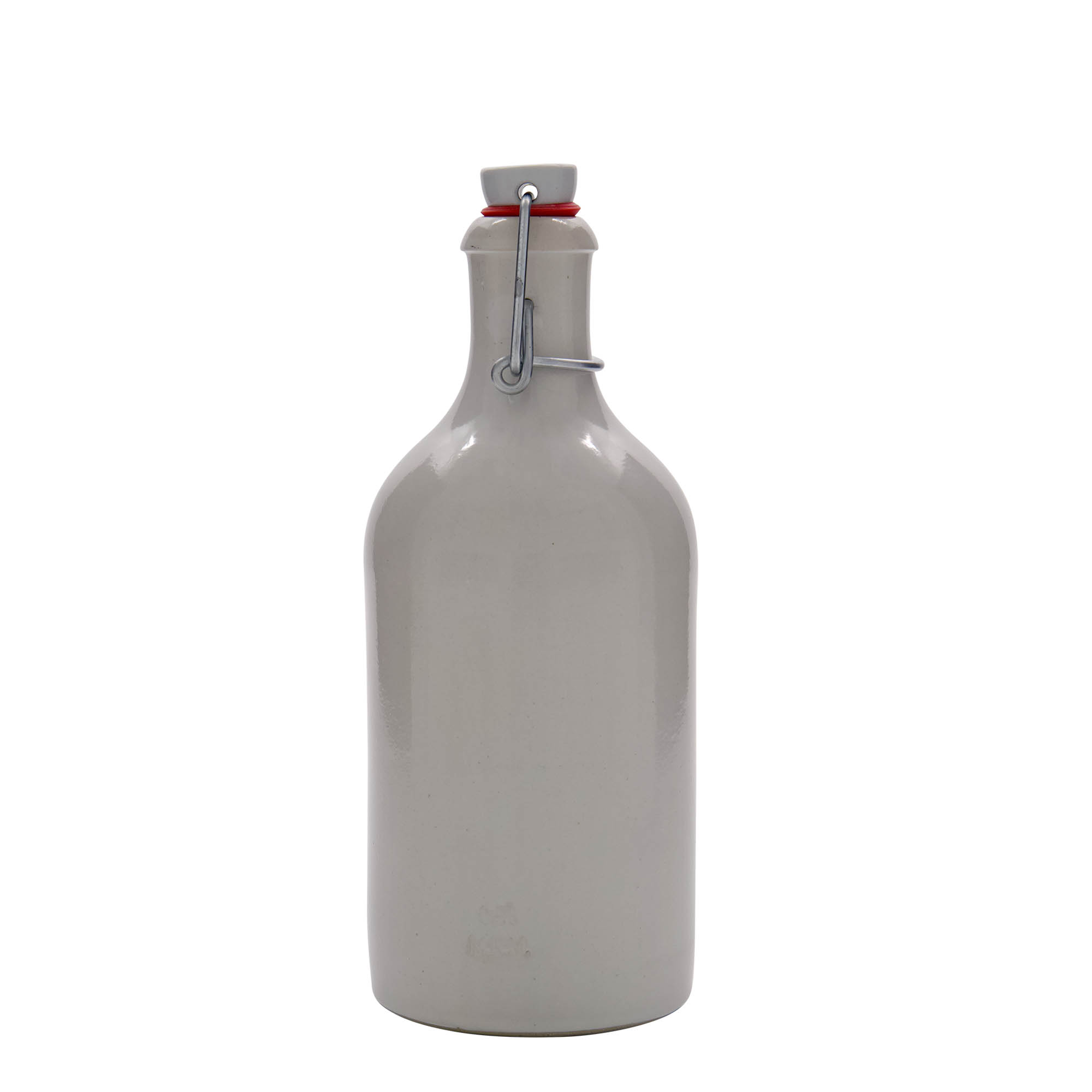 500 ml vrč iz glinene posode, kamnita glina, bela, odprtina: zapirala s sponko