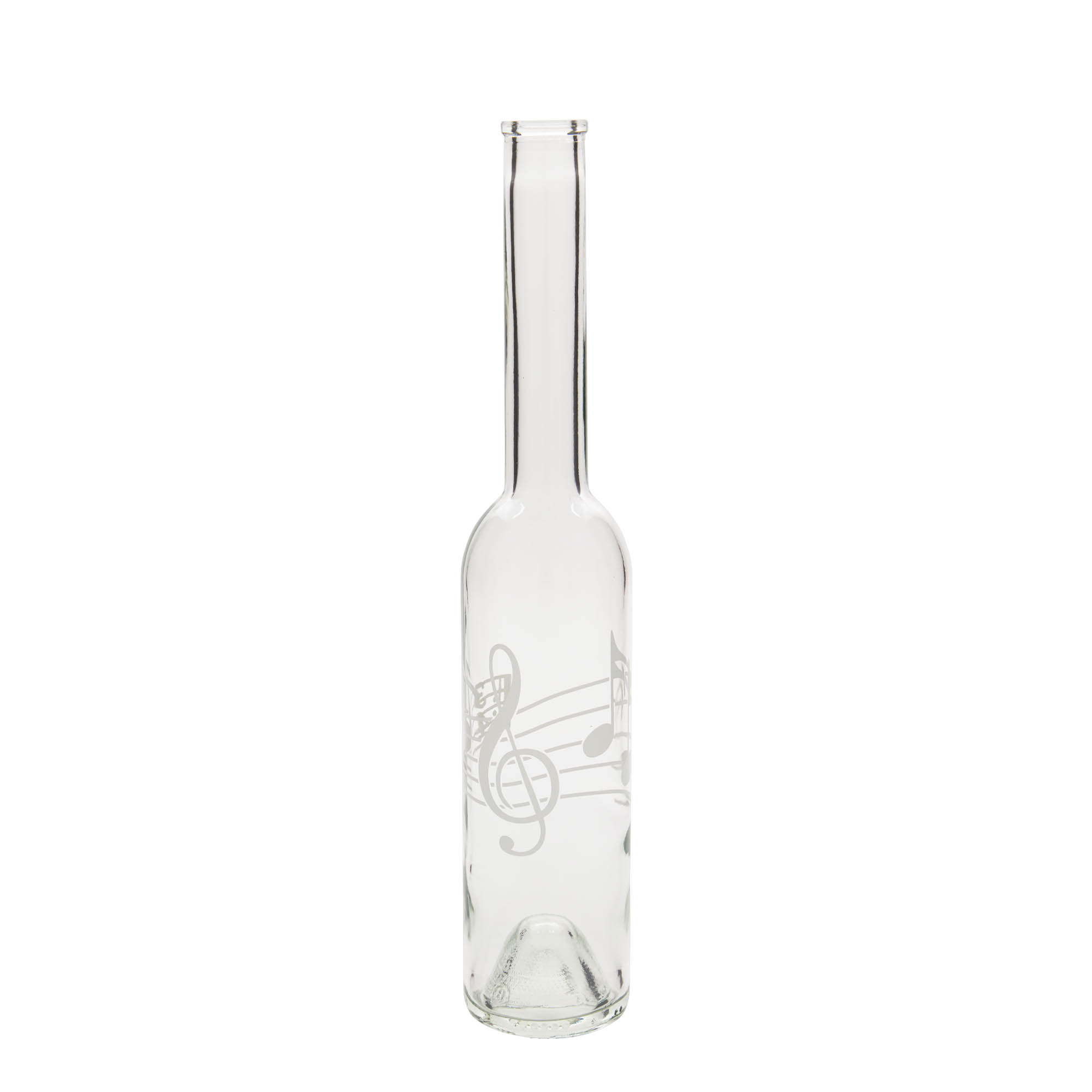 Steklenica iz stekla 350 ml 'Opera', motiv: glasbene note, odprtina: pluta Steklenica iz stekla 350 ml 'Opera', motiv: glasbene note, odprtina: pluta
