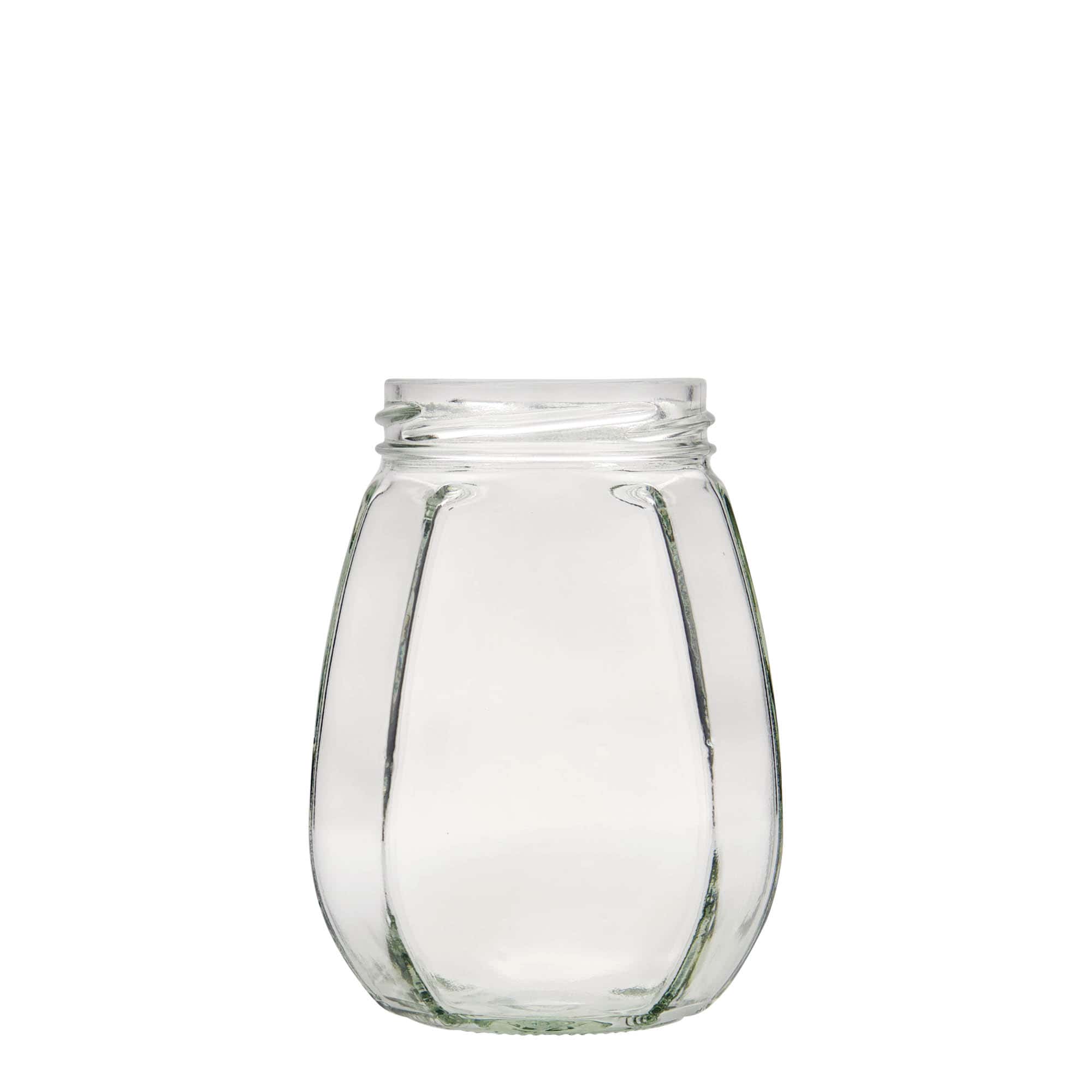 385 ml okrasna steklenica, šestkotna, odprtina: Twist-Off (TO 63)
