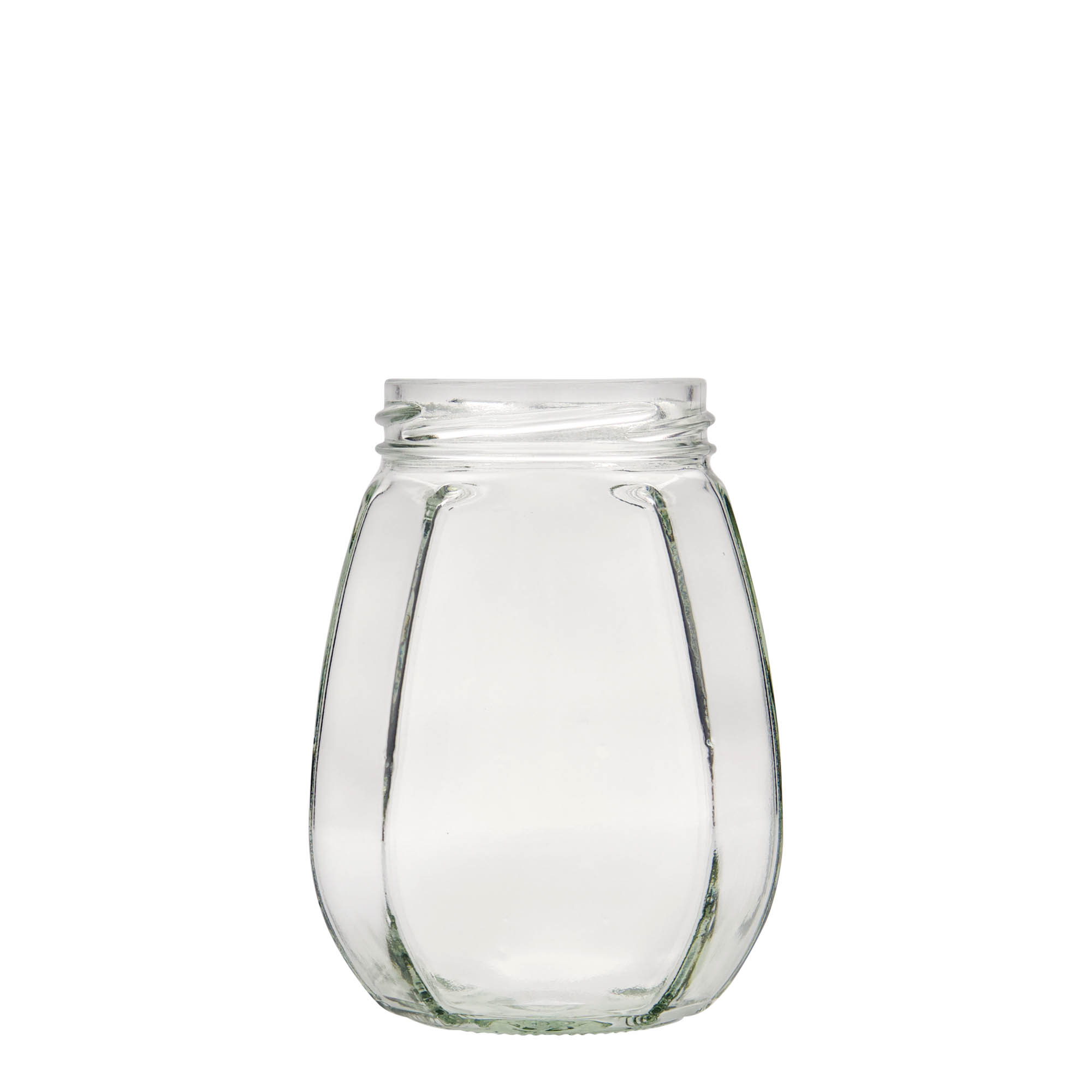 385 ml okrasna steklenica, šestkotna, odprtina: Twist-Off (TO 63)