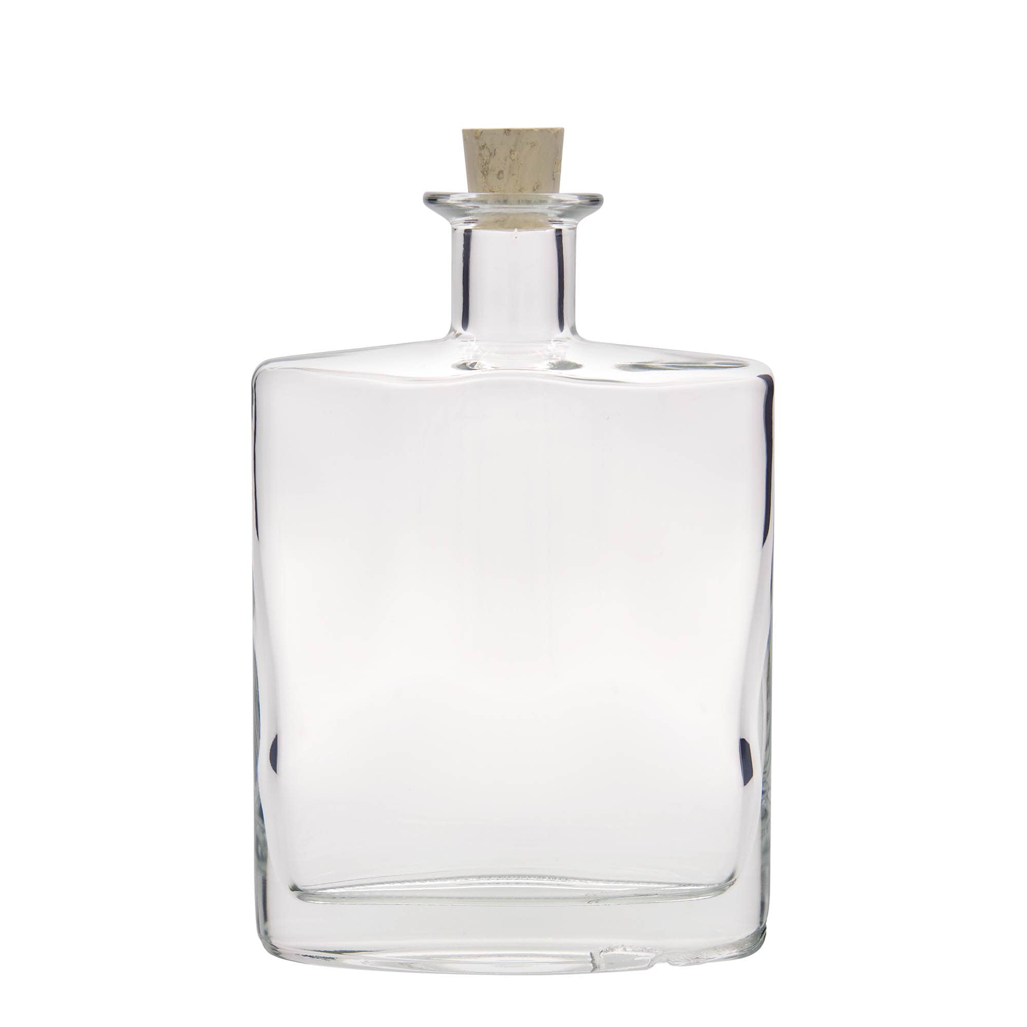 700 ml steklena steklenica »Zorbas«, ovalna, ustje: pluta