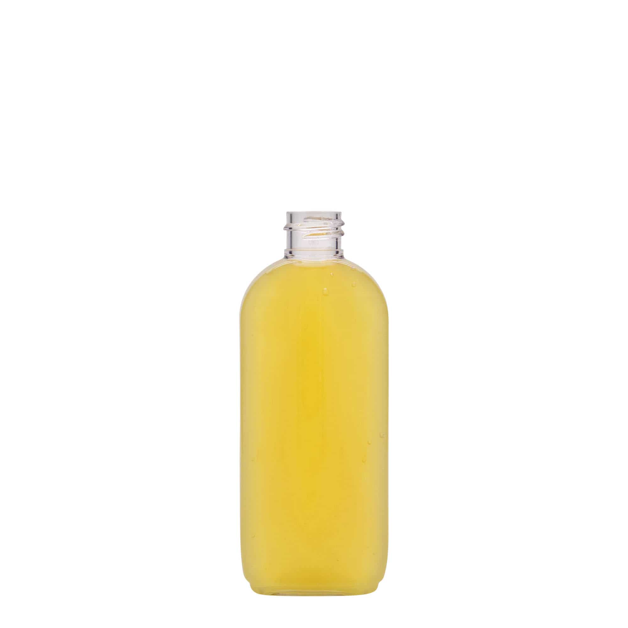 100 ml steklenica iz PET plastike »Iris«, ovalna, plastika, ustje: GPI 20/410