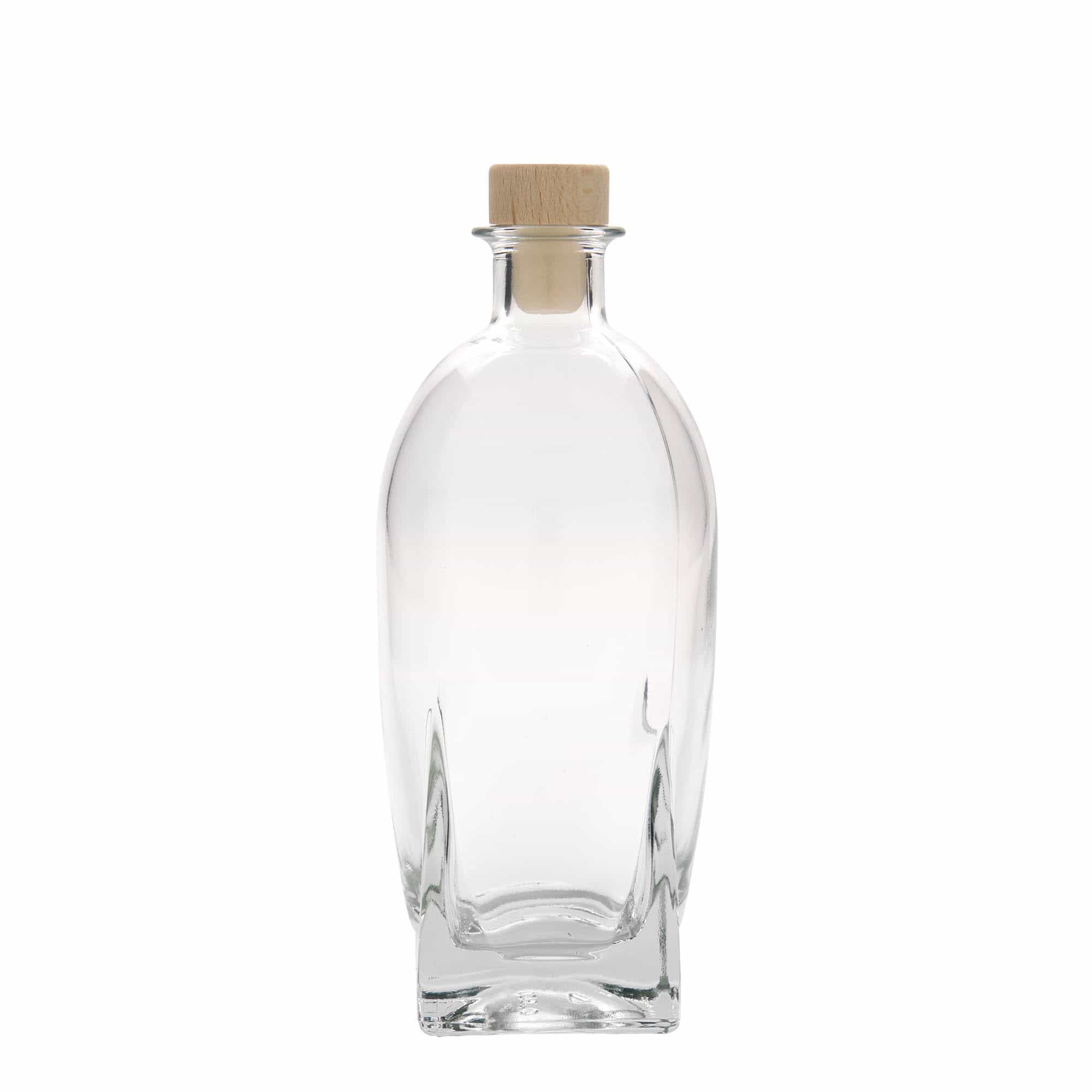 500 ml steklena steklenica »Zino«, kvadratna, ustje: pluta
