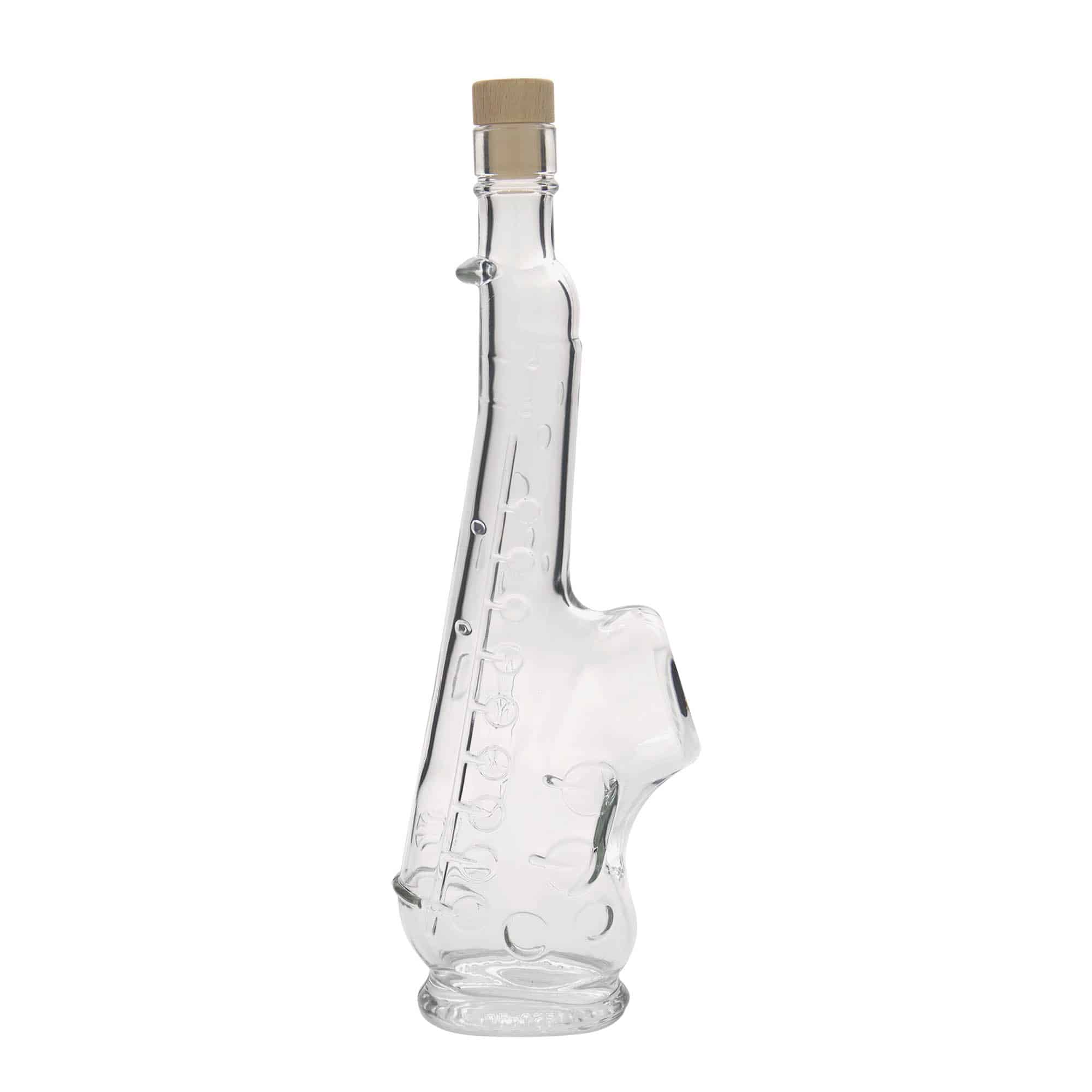 500 ml steklena steklenica »Saksofon«, ustje: pluta
