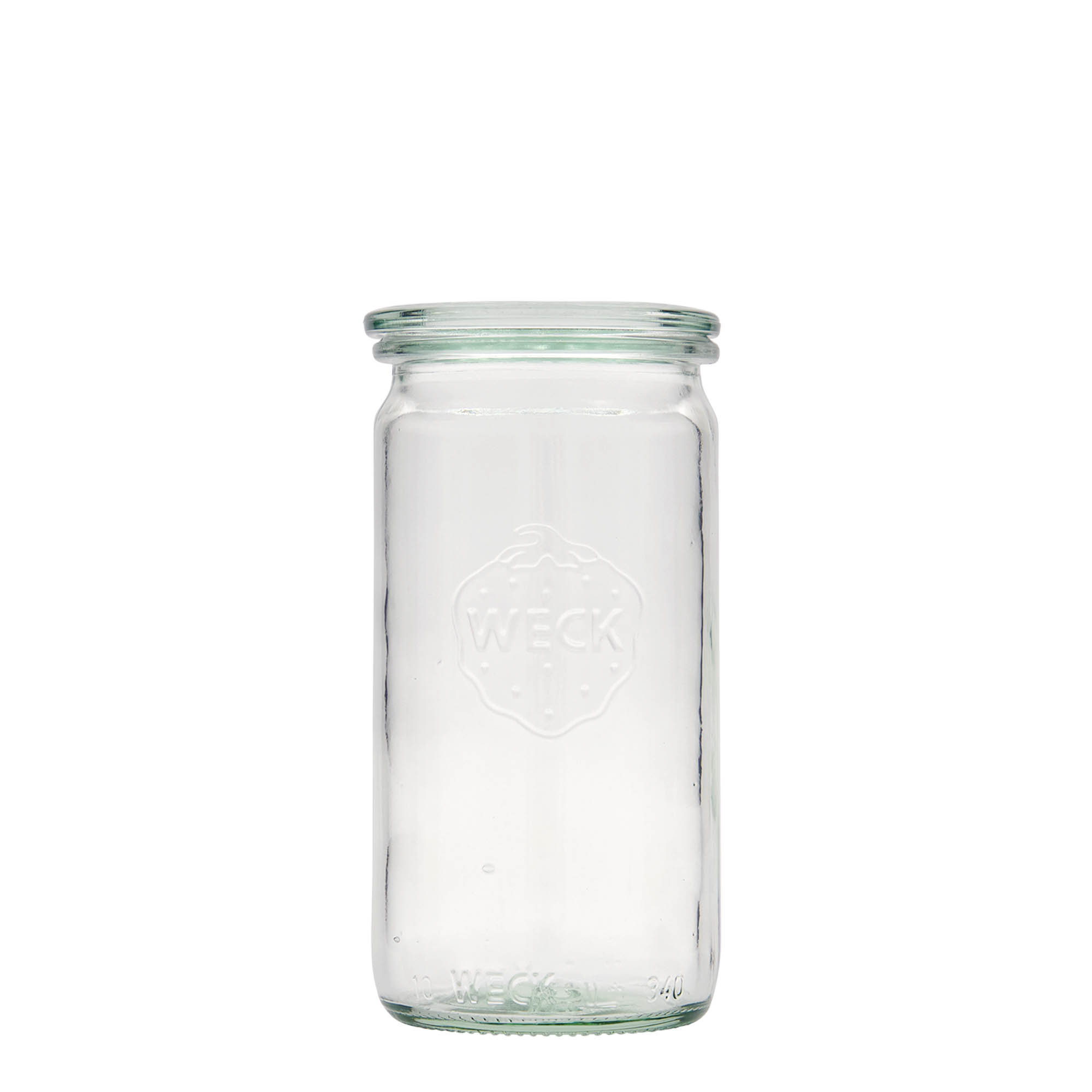 340 ml WECK valjasta steklenica, odprtina: okrogla roba 340 ml WECK valjasta steklenica, odprtina: okrogla roba