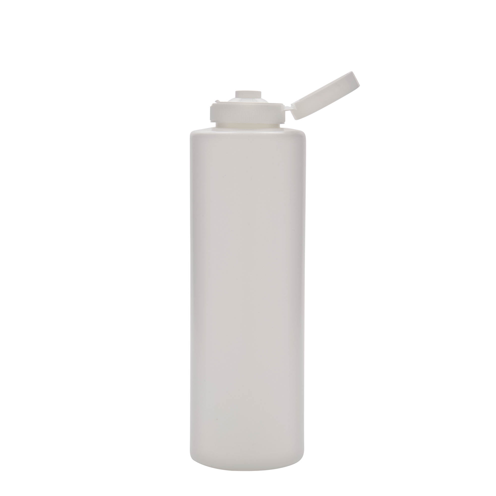 500 ml steklenica za omake, plastika LDPE, bela, ustje: 38/400