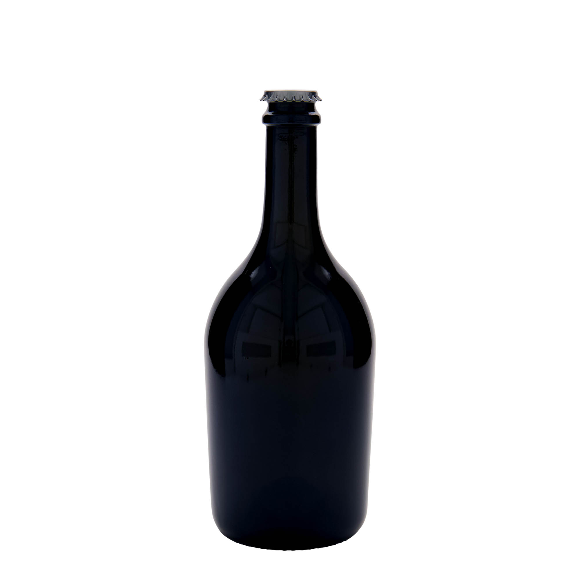 750 ml steklenica za pivo/šampanjec 'Butterfly', steklo, starozeleno, odprtina: kronkape