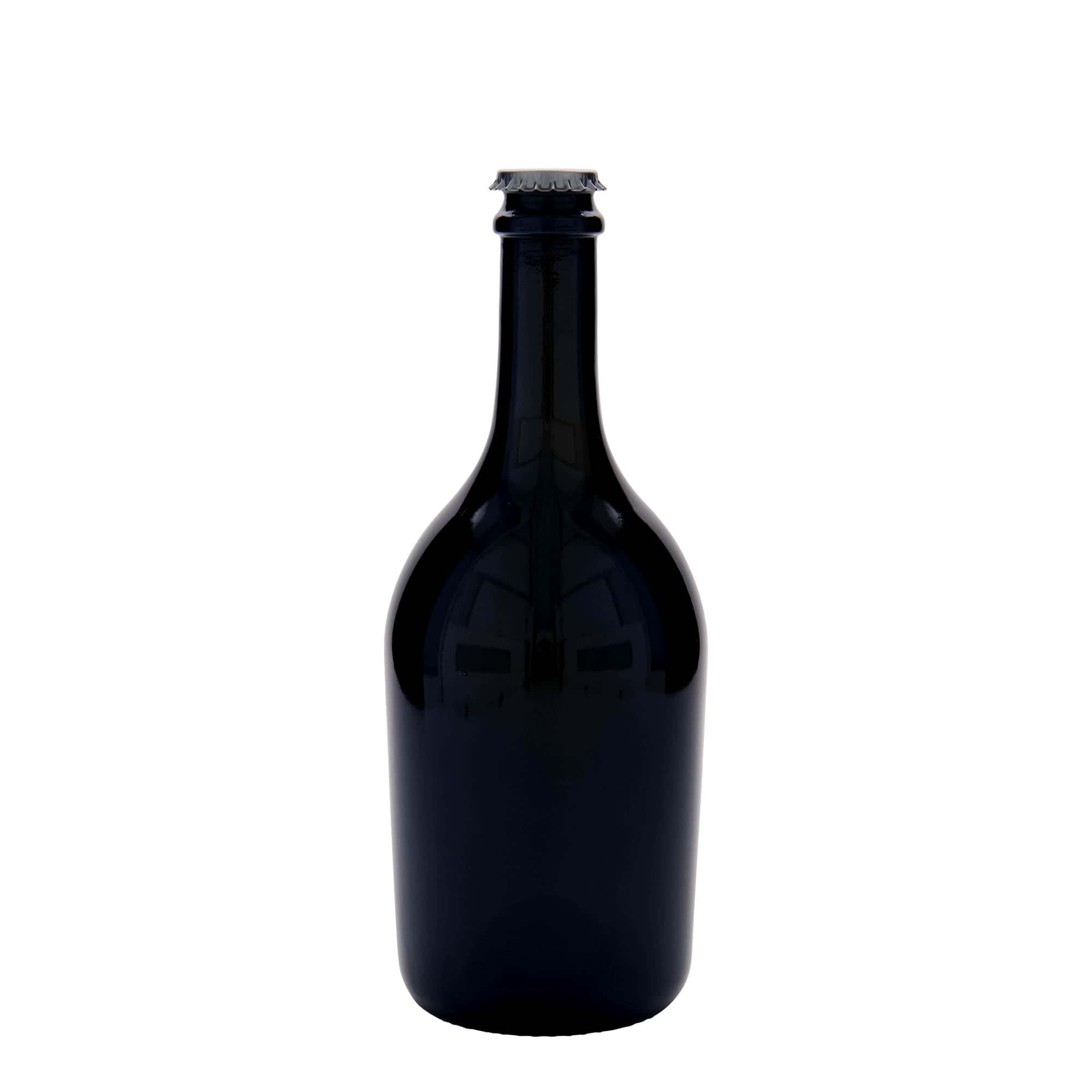 750 ml steklenica za pivo/šampanjec 'Butterfly', steklo, starozeleno, odprtina: kronkape