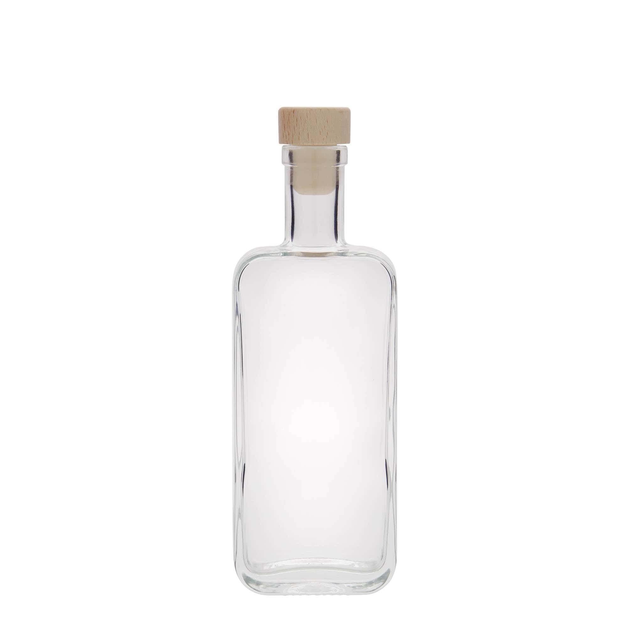 200 ml steklena steklenica »Nice«, pravokotna, ustje: pluta
