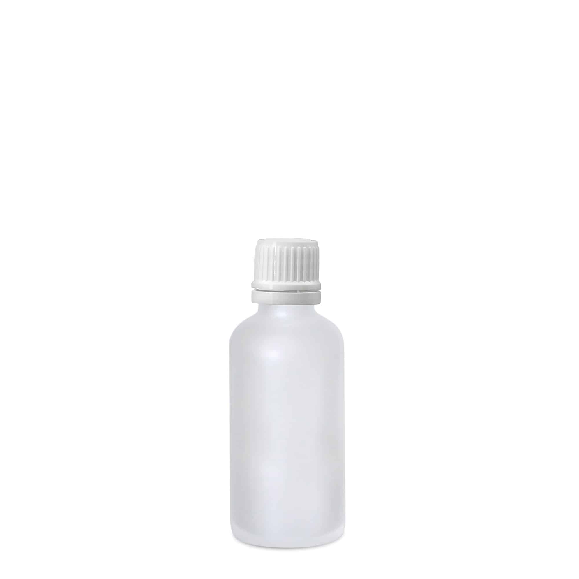 50 ml medicinska steklenička, steklo, matirano, odprtina: DIN 18