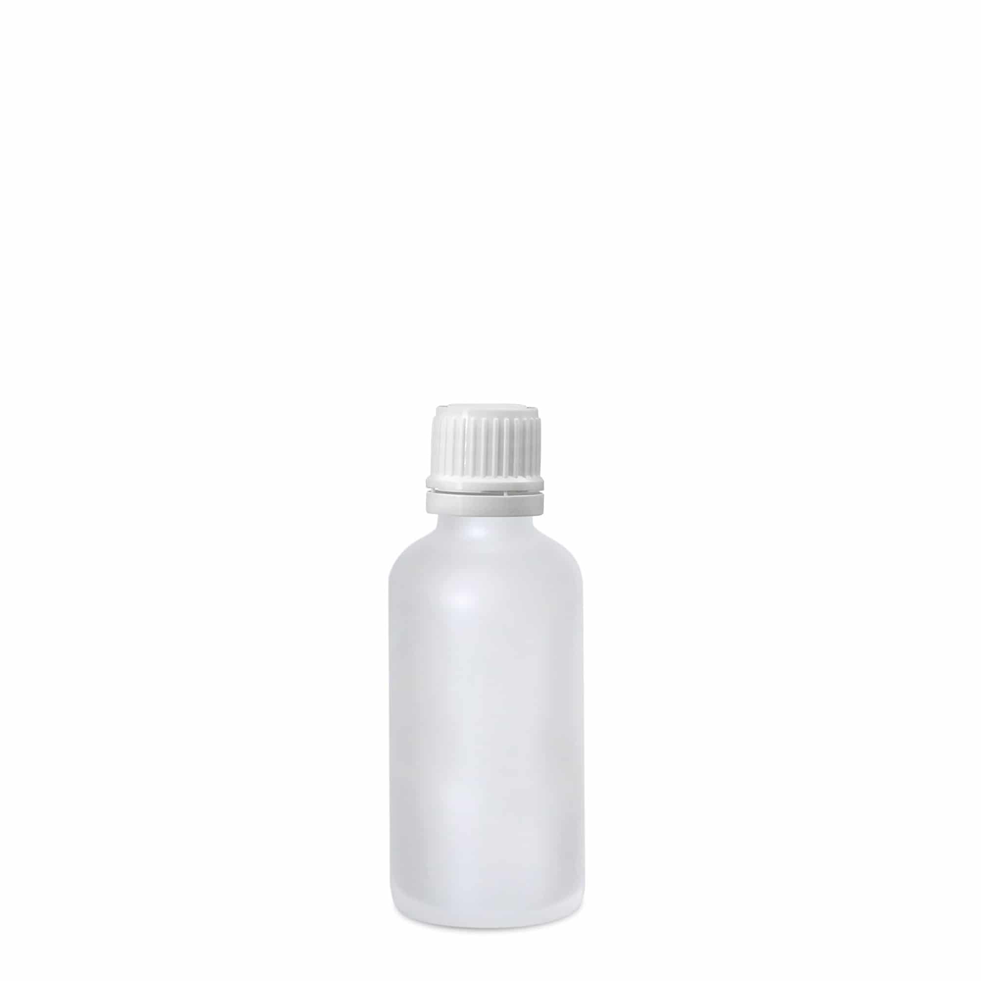 50 ml medicinska steklenička, steklo, matirano, odprtina: DIN 18