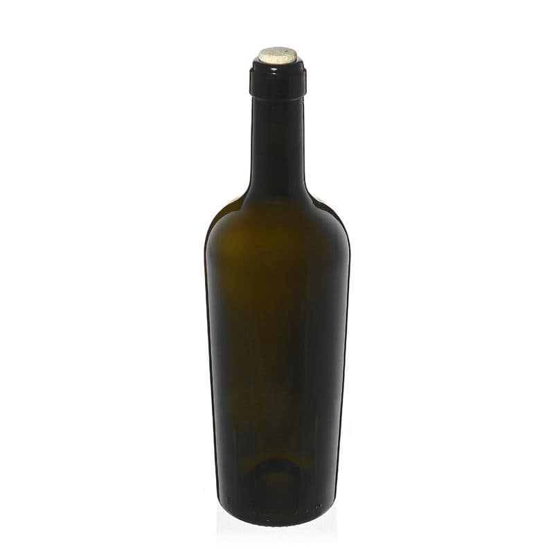 750 ml steklenica za vino »Imperiale«, antično zelena, ustje: pluta