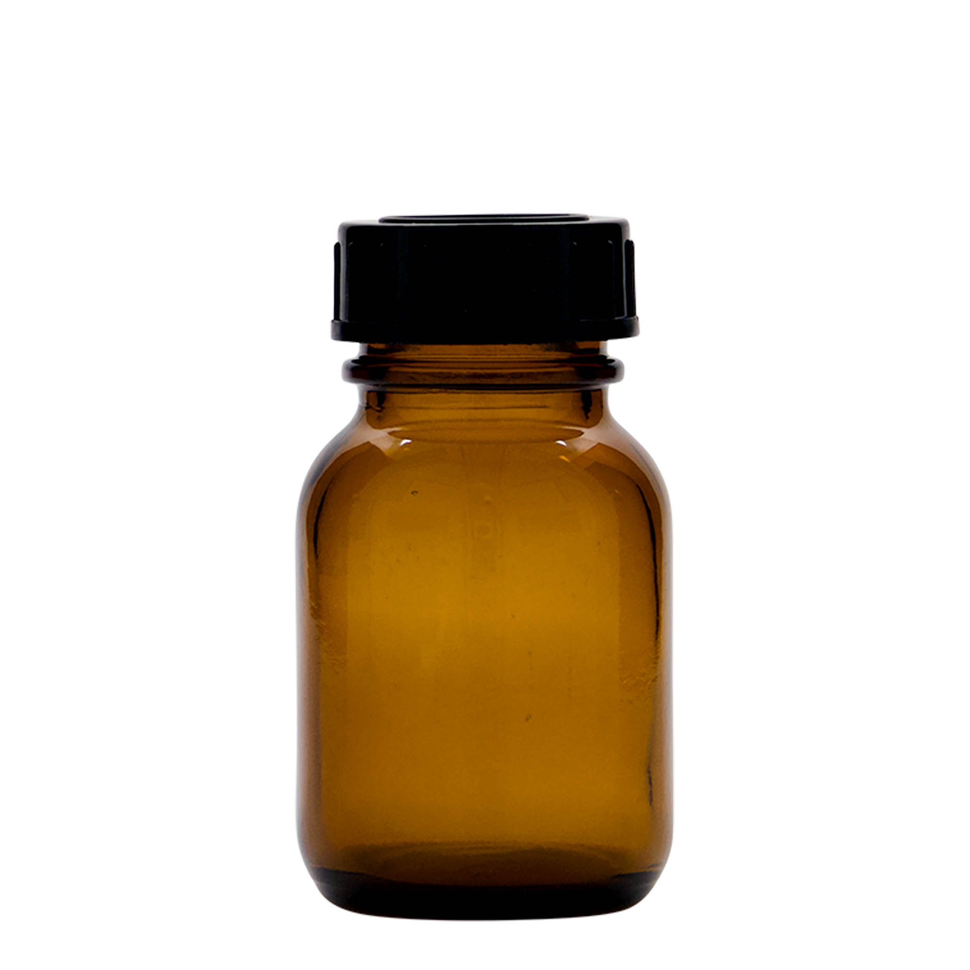 50 ml steklenica z širokim vratom, rjava, odprtina: DIN 32