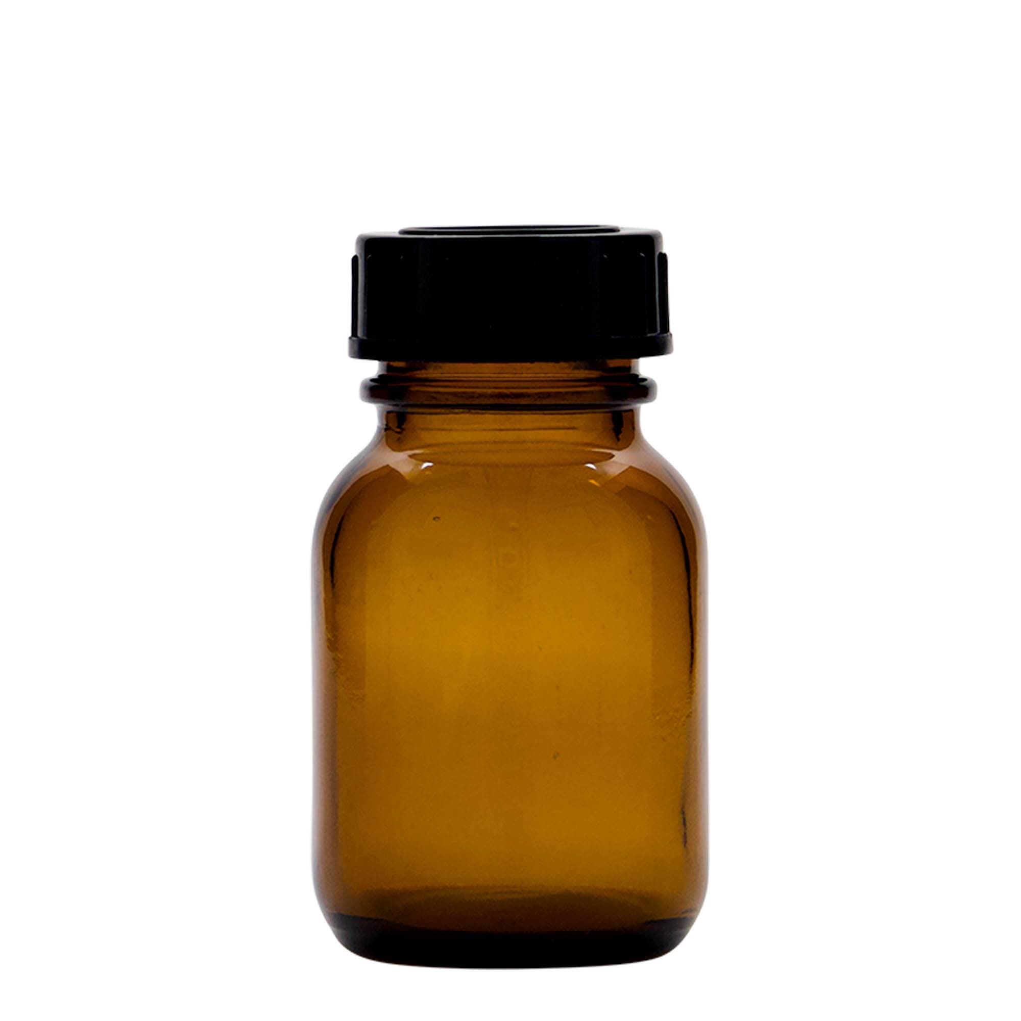 50 ml steklenica z širokim vratom, rjava, odprtina: DIN 32