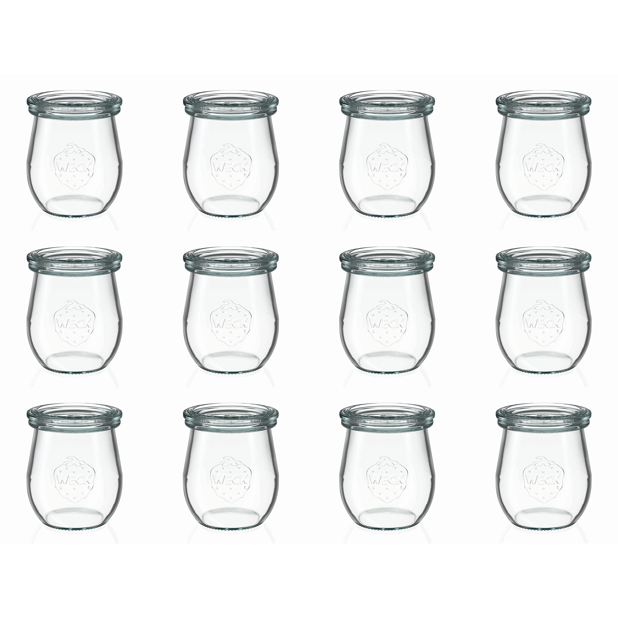 12x 220 ml WECK kozarec tulipan s steklenim pokrovom RR 60