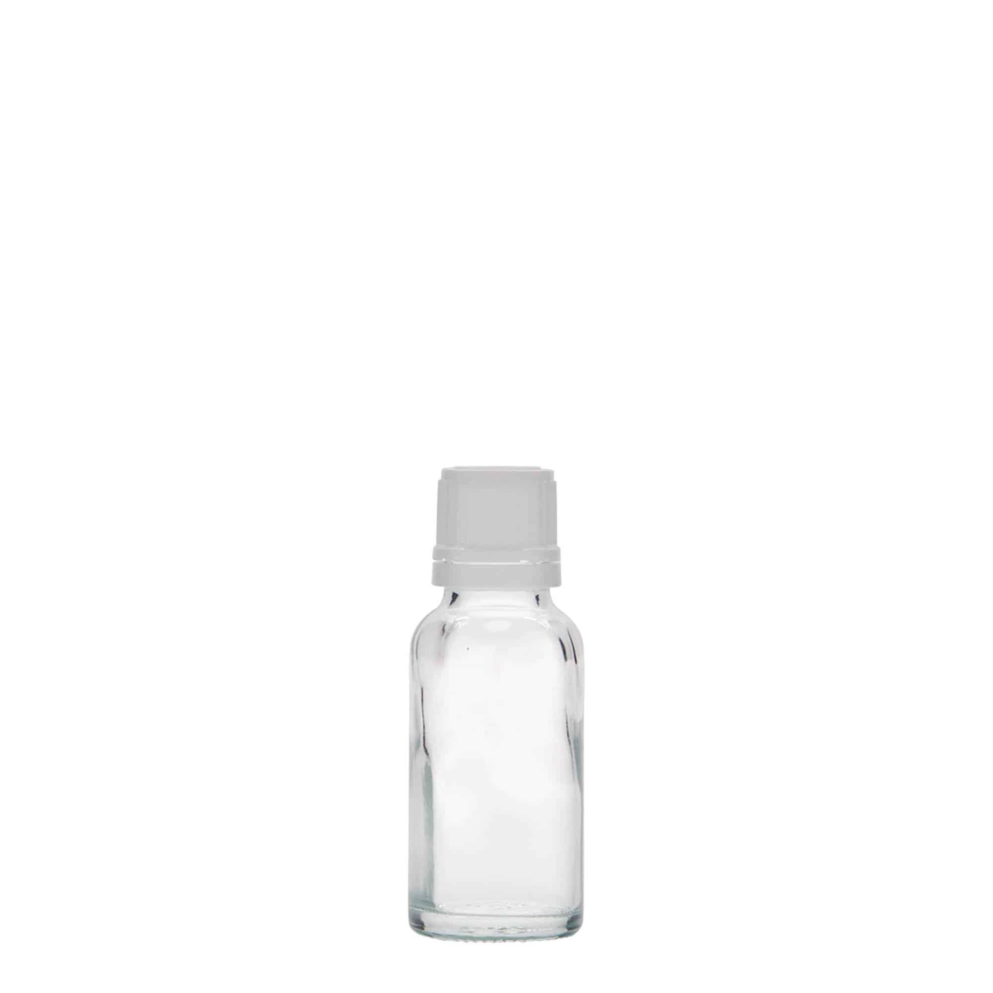 20 ml steklenica za zdravila, steklo, ustje: DIN 18