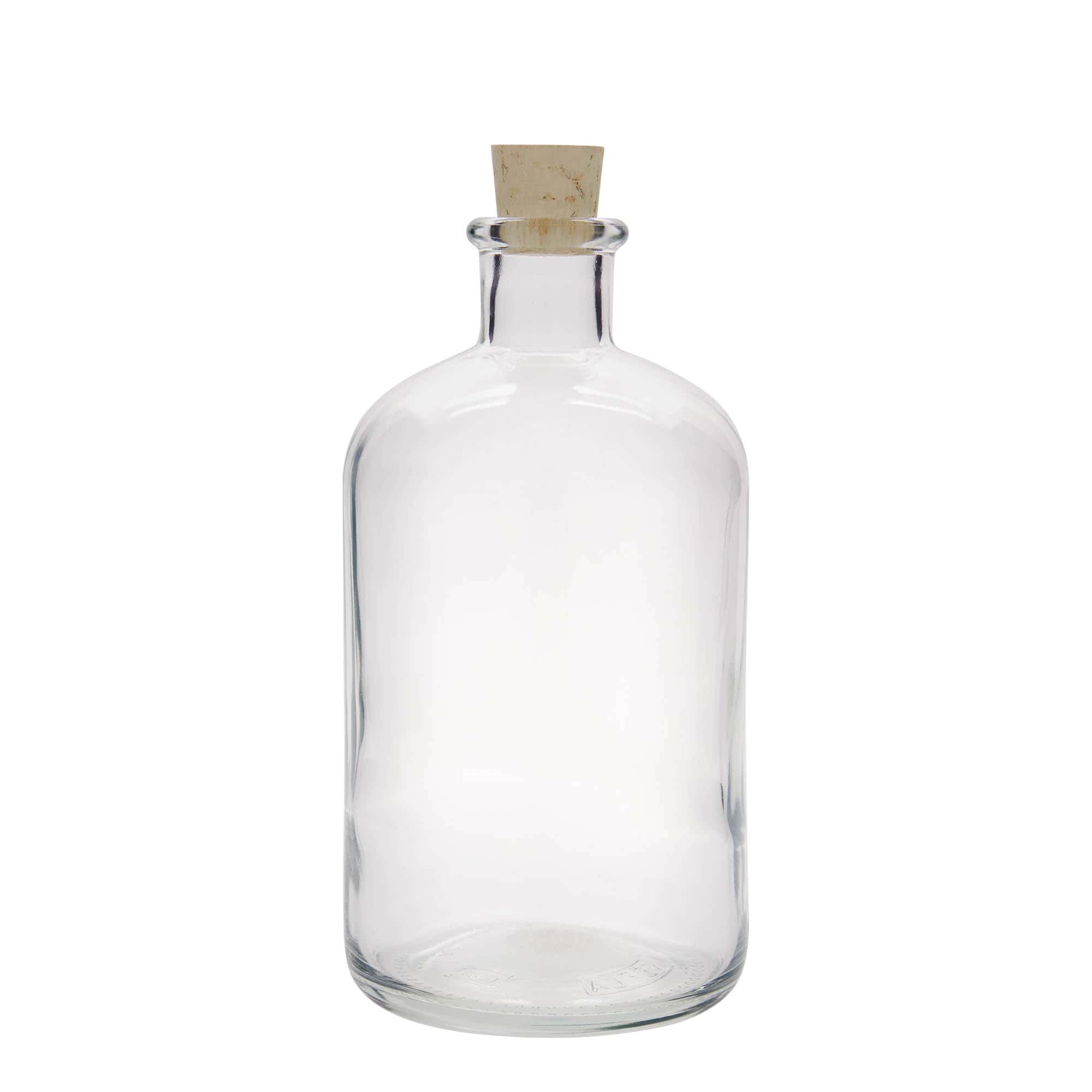 1.000 ml steklenica za zdravila, ustje: pluta