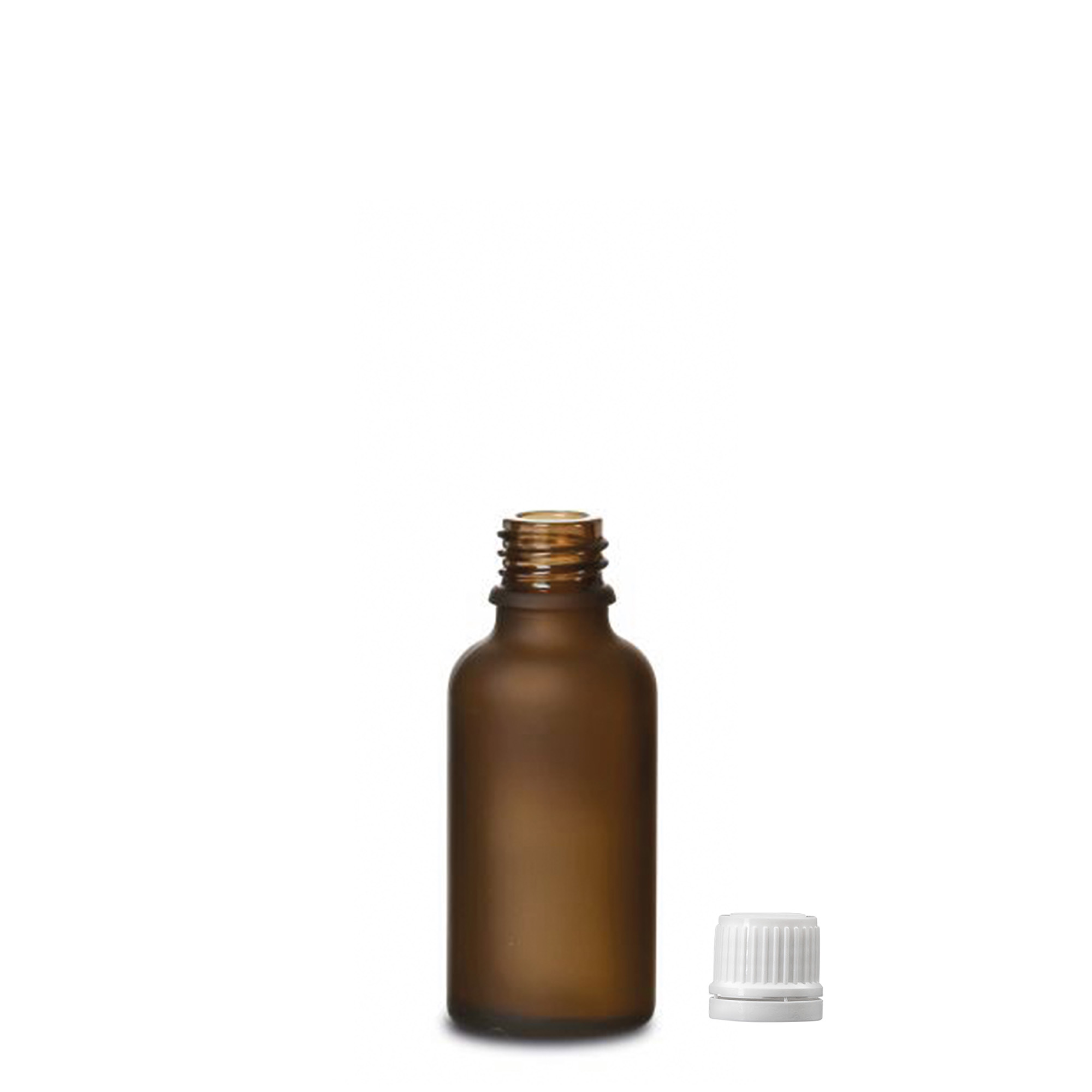 30 ml medicinska steklenička, steklo, rjavo matirano, odprtina: DIN 18