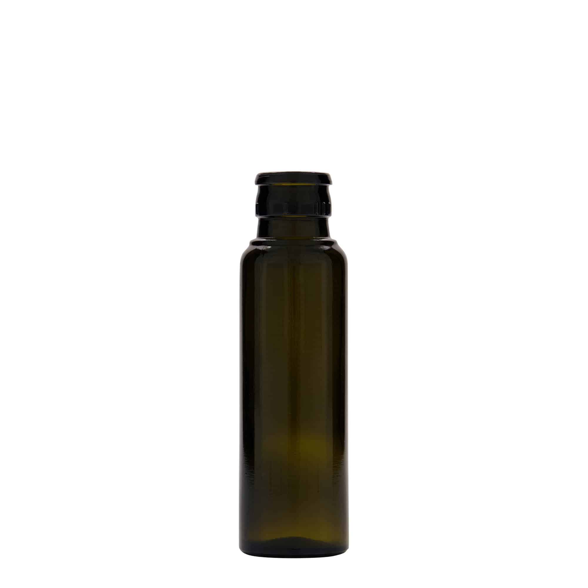 100 ml steklenica za kis/olje »Willy New«, steklo, antično zelena, ustje: DOP 100 ml steklenica za kis/olje »Willy New«, steklo, antično zelena, ustje: DOP