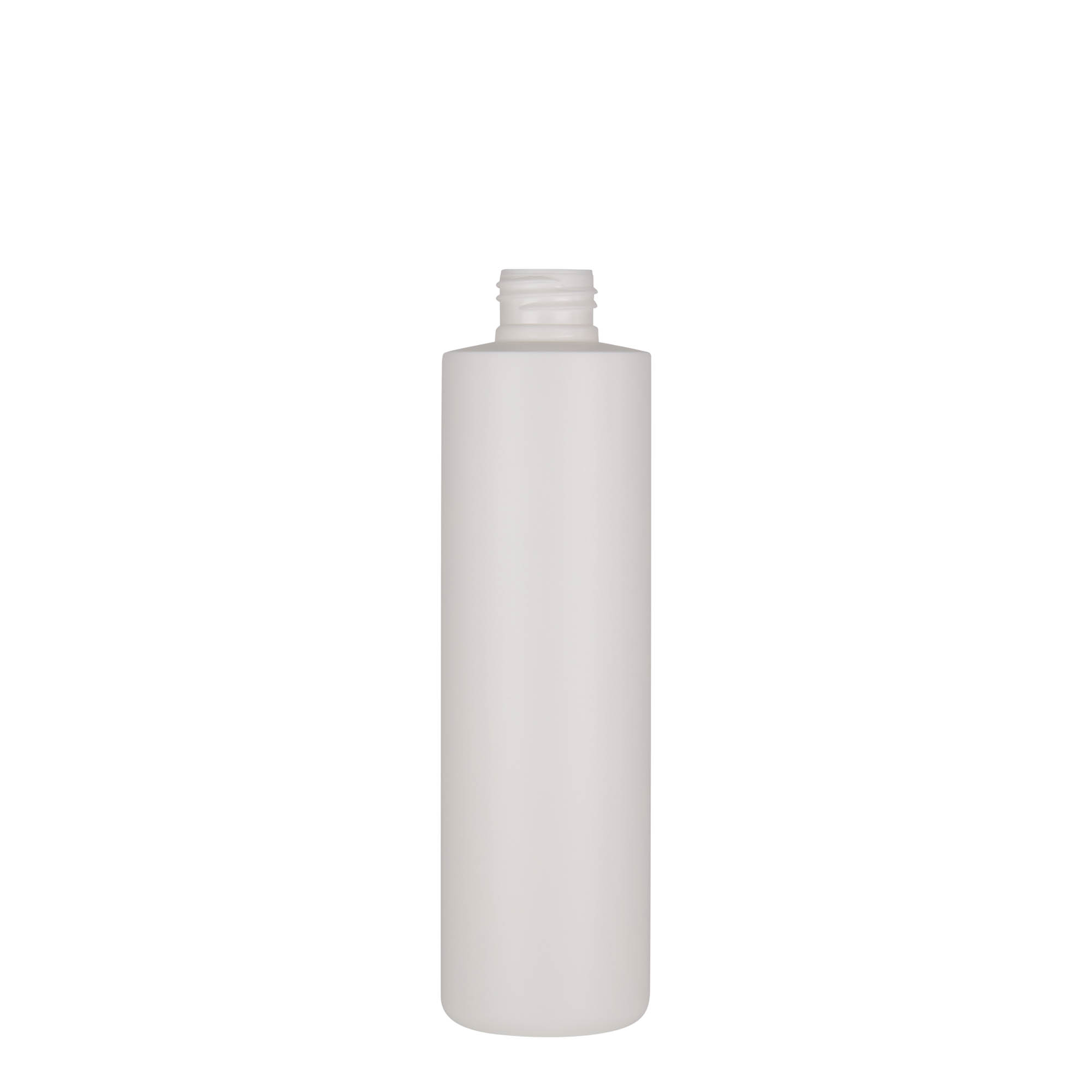 250 ml plastična steklenica 'Pipe', zelena HDPE, bela, odprtina: 24/410