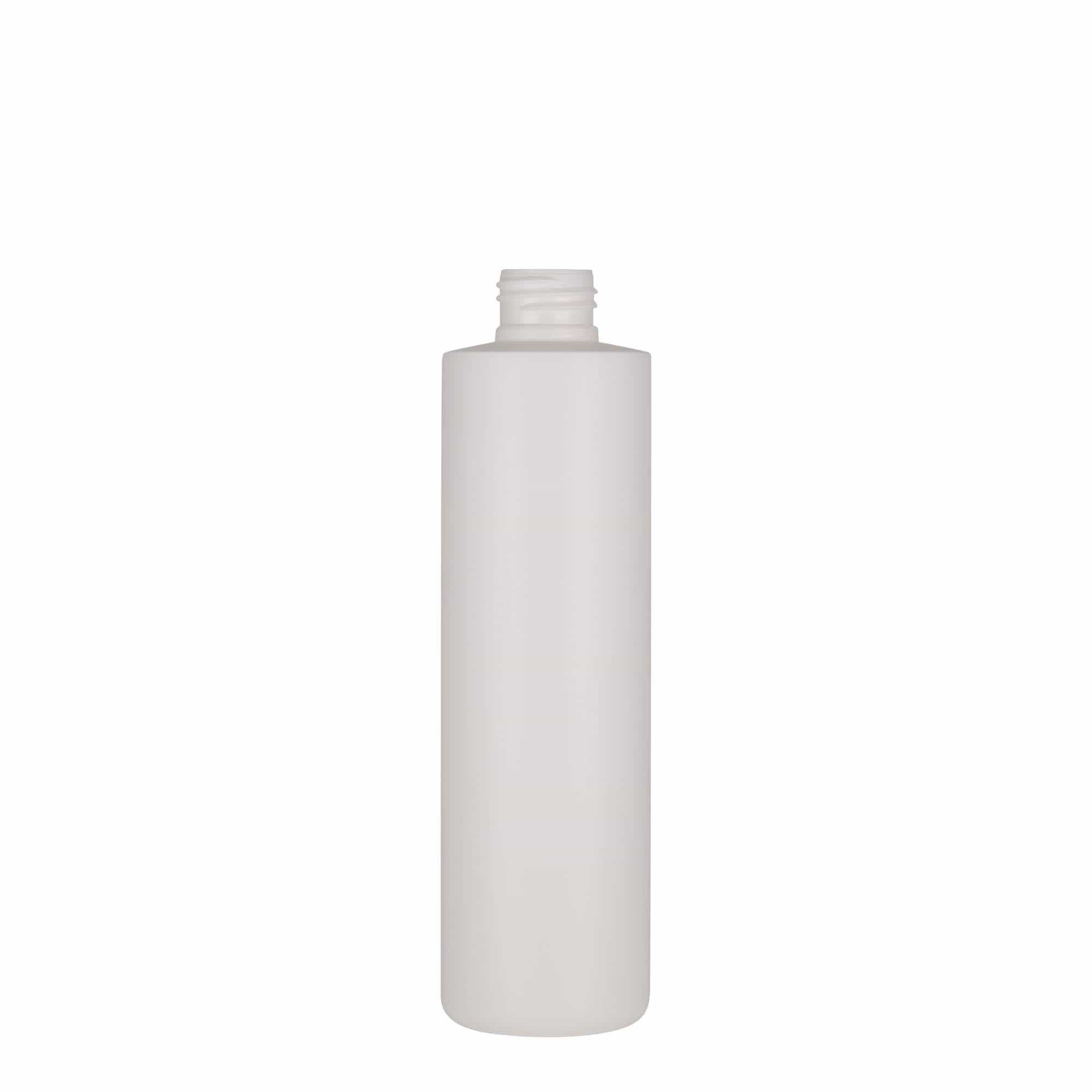 250 ml plastična steklenica 'Pipe', zelena HDPE, bela, odprtina: 24/410