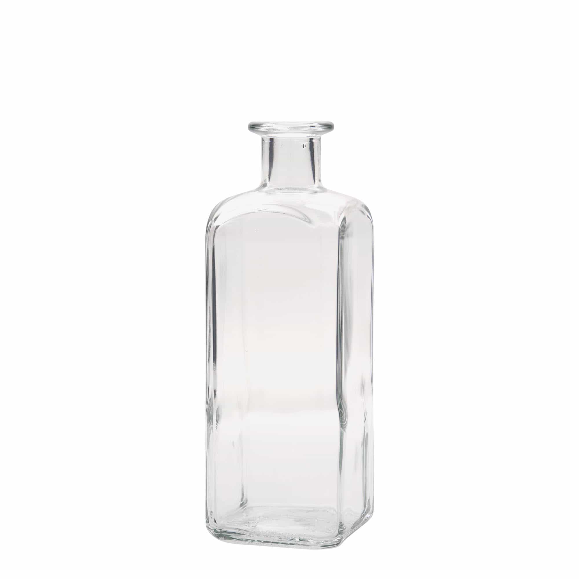 500 ml lekarniška steklenica Carré, kvadratna, ustje: pluta