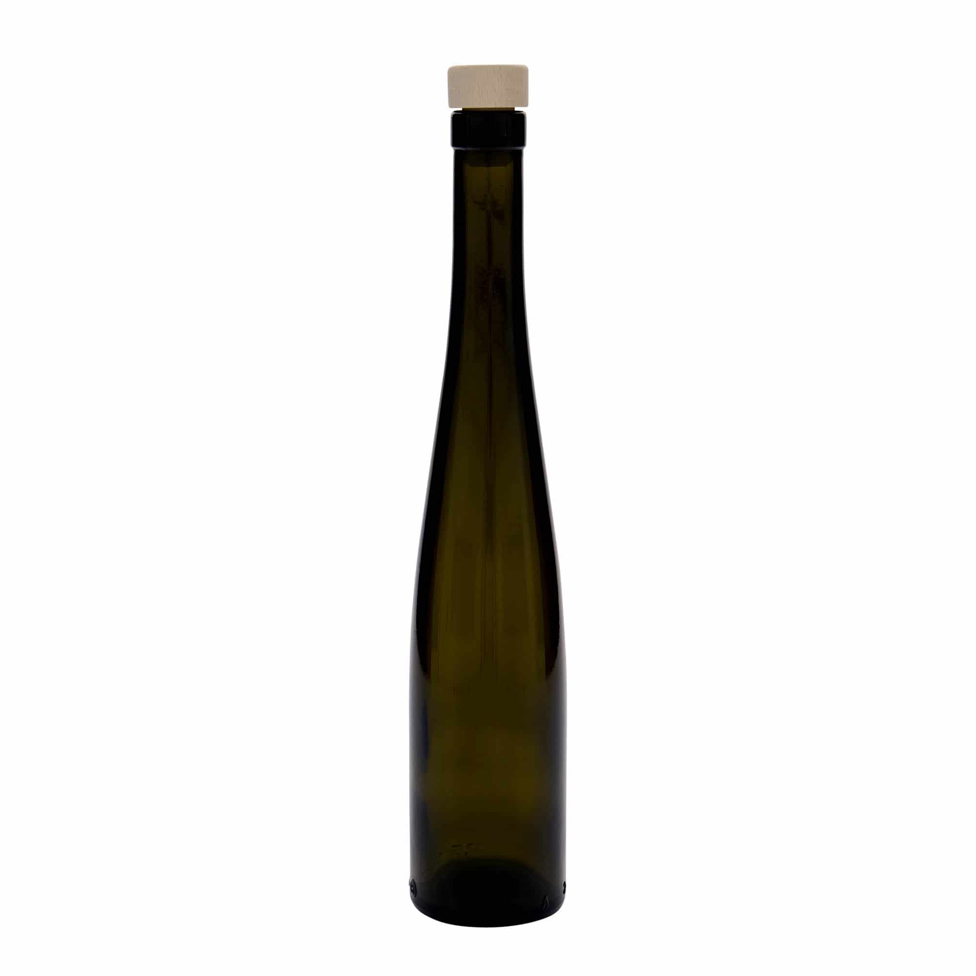 375 ml steklena steklenica »Za vino«, antično zelena, ustje: pluta