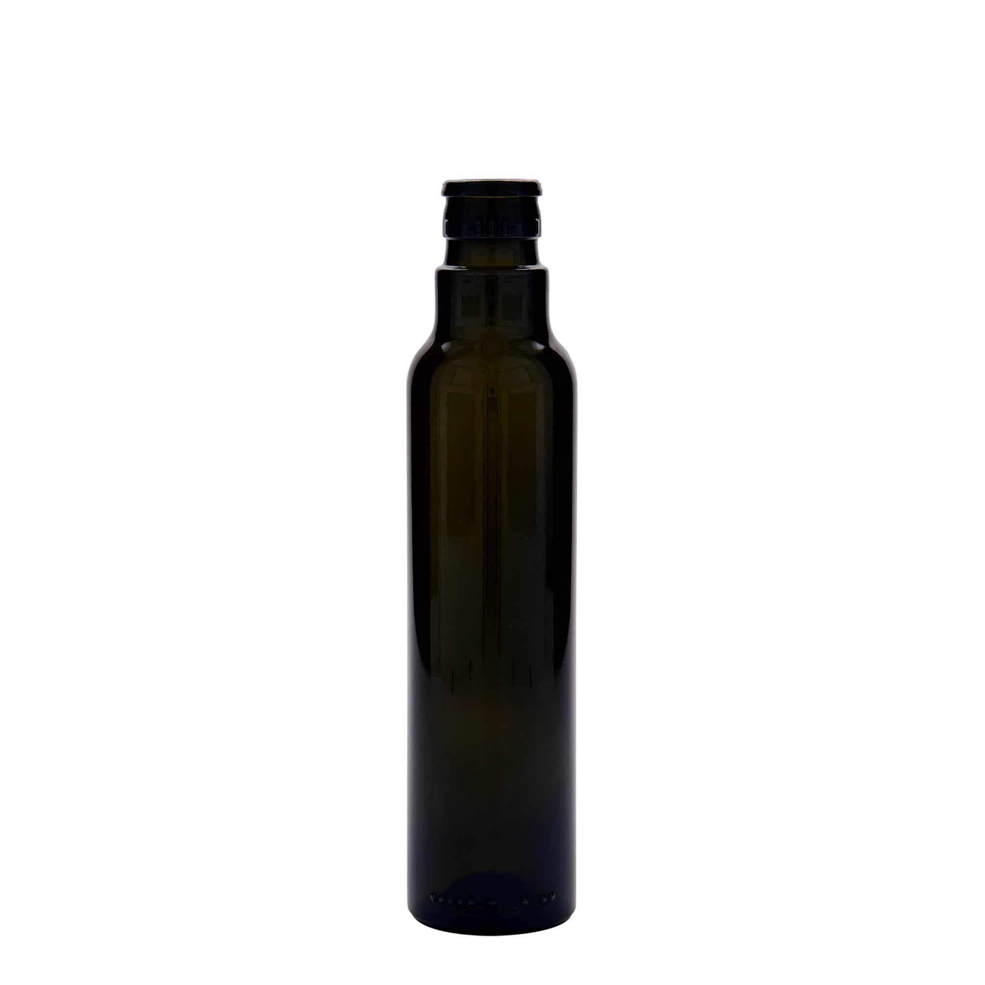 250 ml steklenica za kis/olje »Willy New«, steklo, antično zelena, ustje: DOP 250 ml steklenica za kis/olje »Willy New«, steklo, antično zelena, ustje: DOP