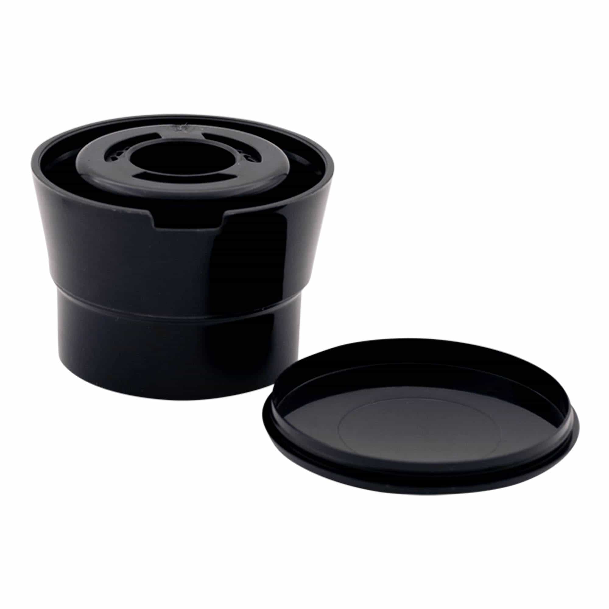 Zamašek za posodo za začimbe mlin, plastika PP, črna, za ustje: GPI 38/400