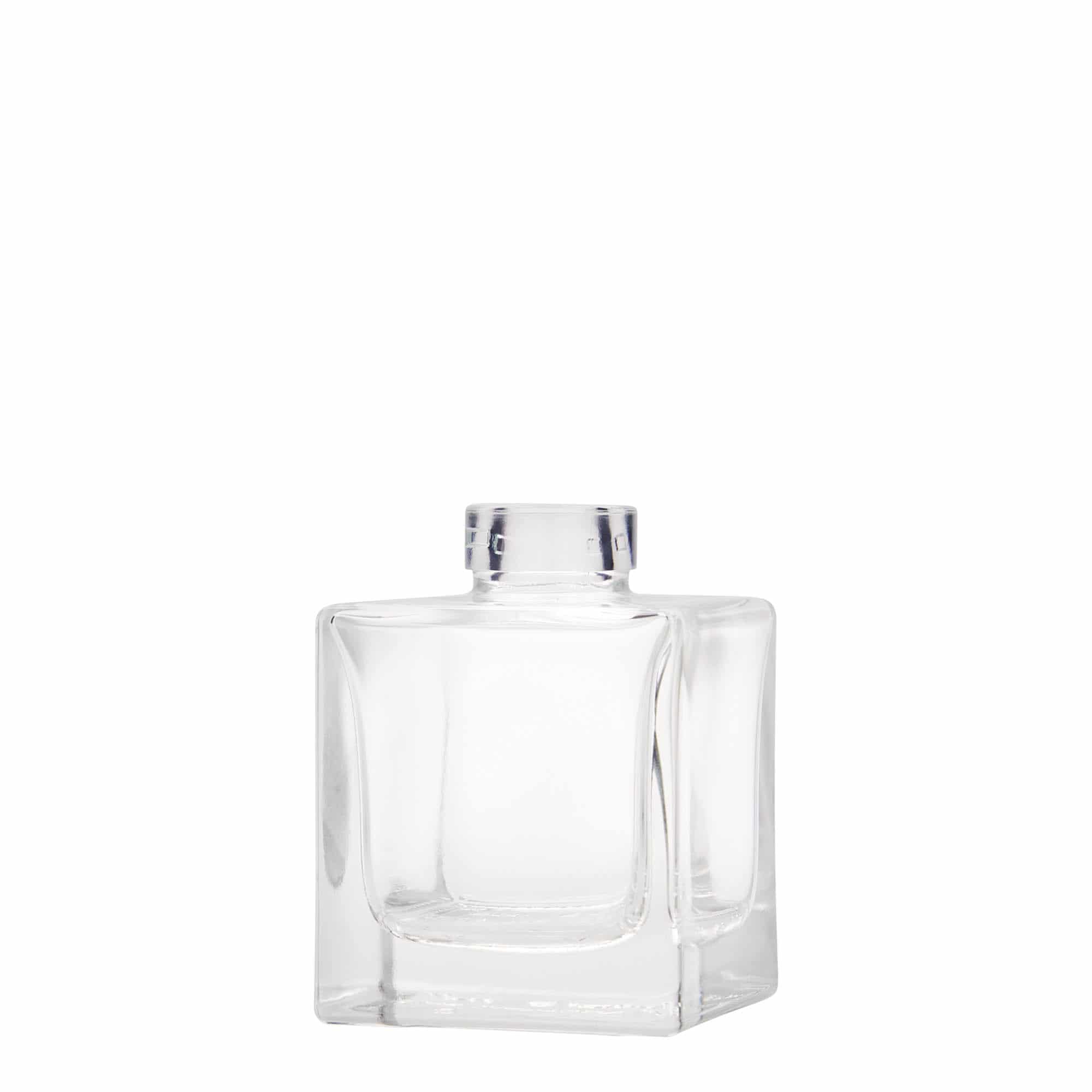 100 ml steklena steklenica »Cube«, kvadratna, ustje: pluta