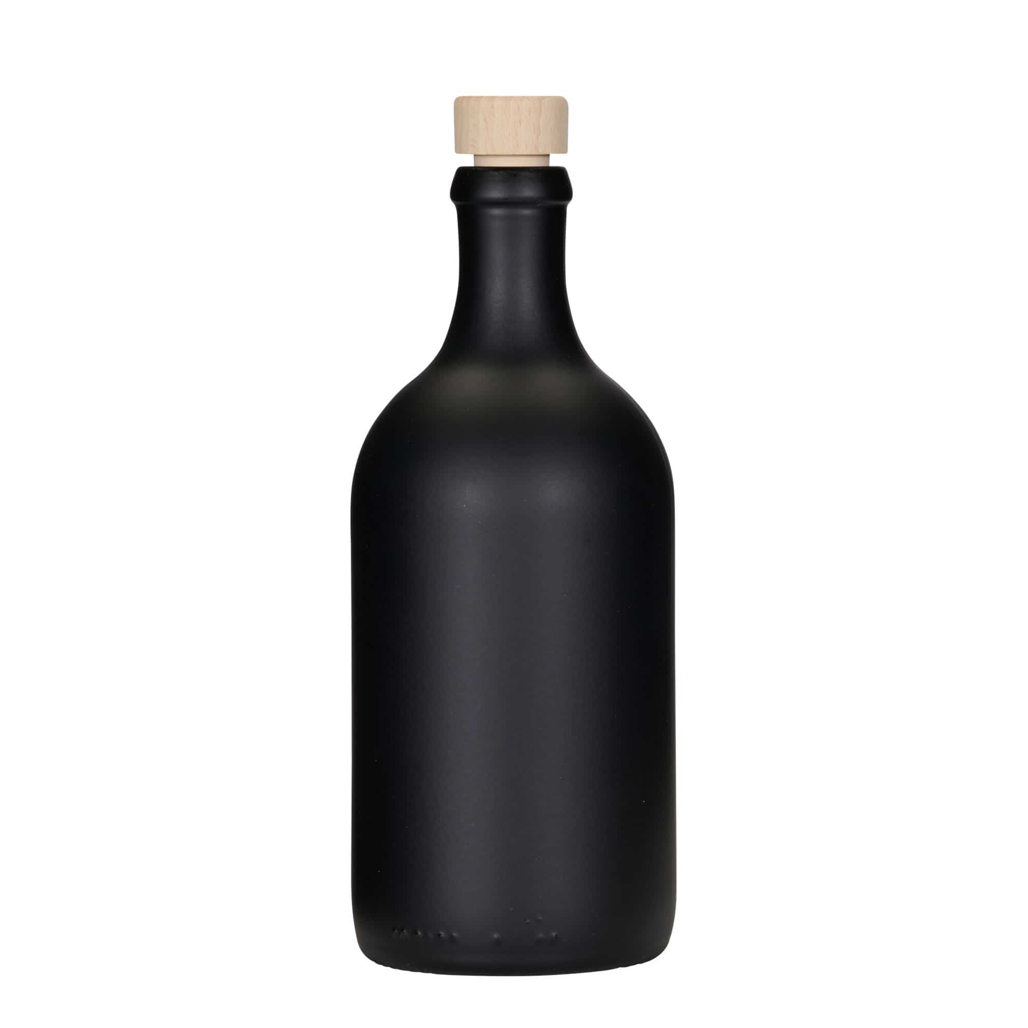 500 ml steklenica 'Ginevra Leggera', črna, odprtina: pluta