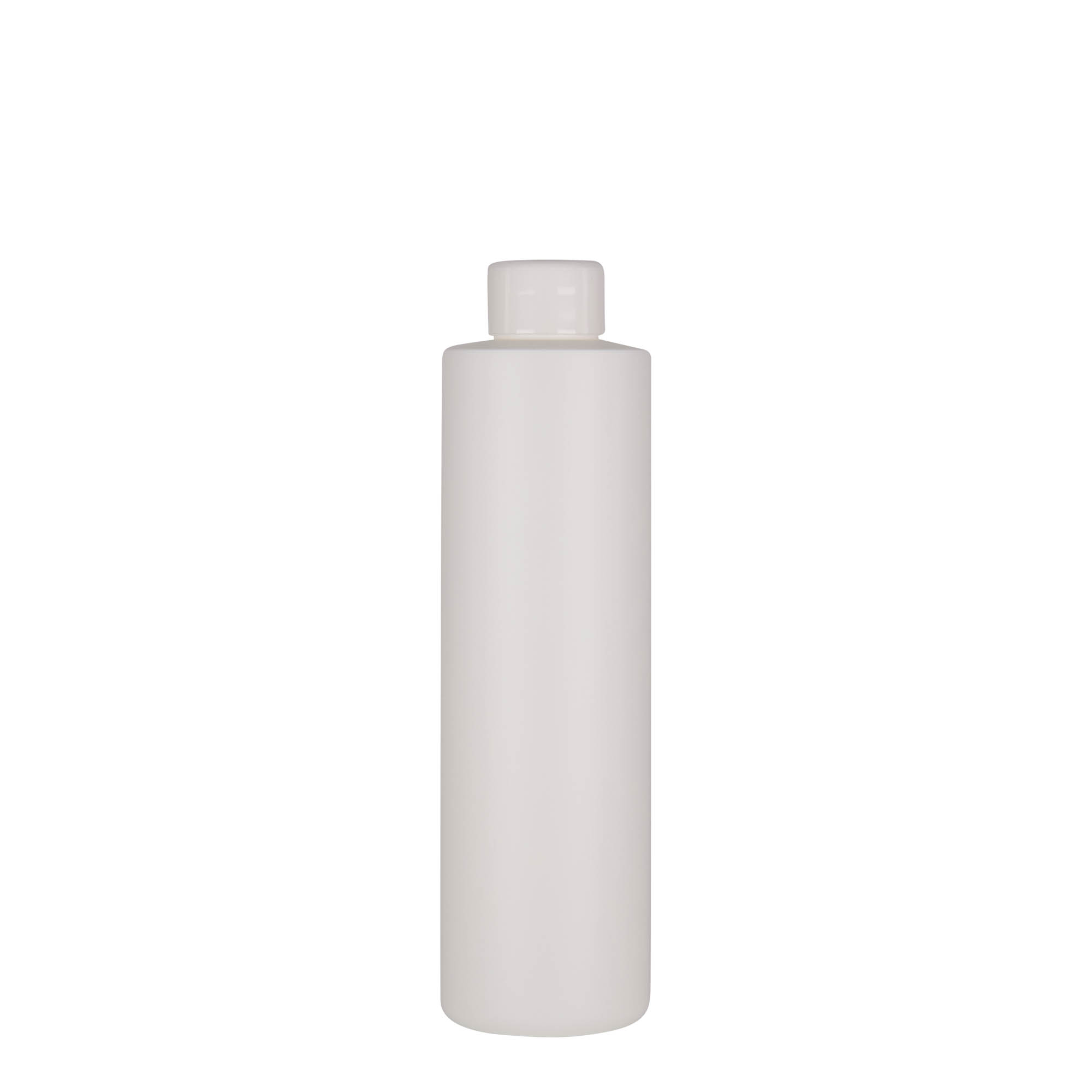 250 ml plastična steklenica 'Pipe', zelena HDPE, bela, odprtina: 24/410