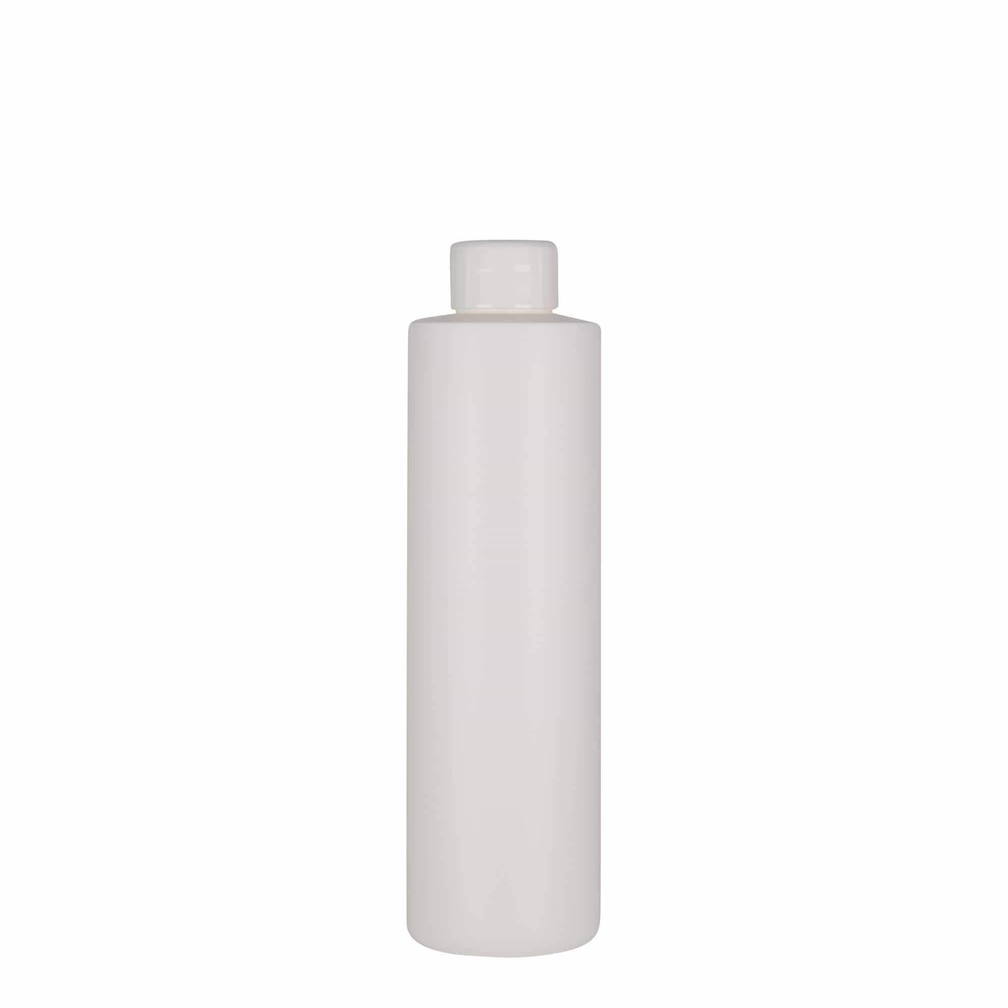250 ml plastična steklenica 'Pipe', zelena HDPE, bela, odprtina: 24/410