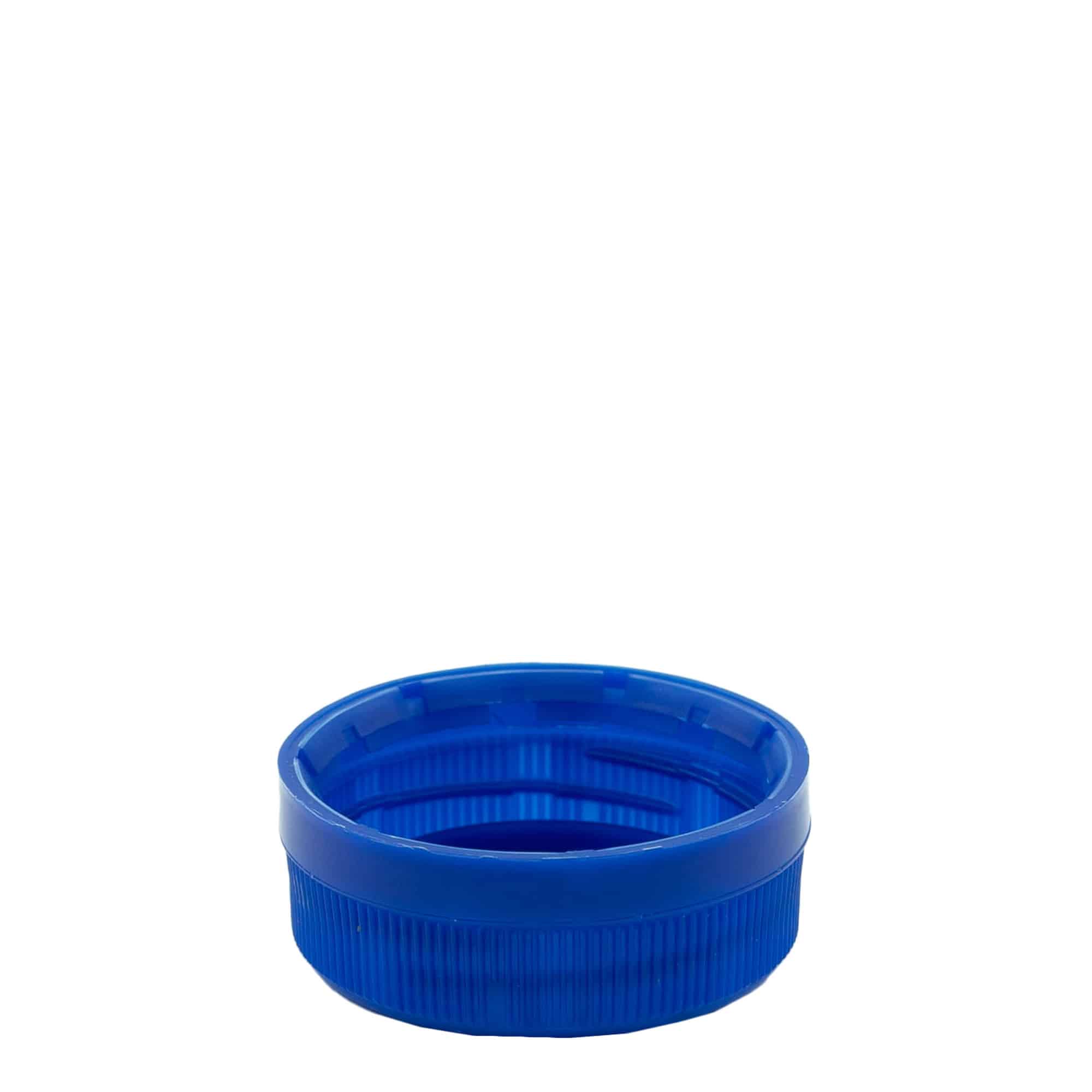 Navojni zamašek dvojni, plastika PE, modra, za ustje: PET 38 mm