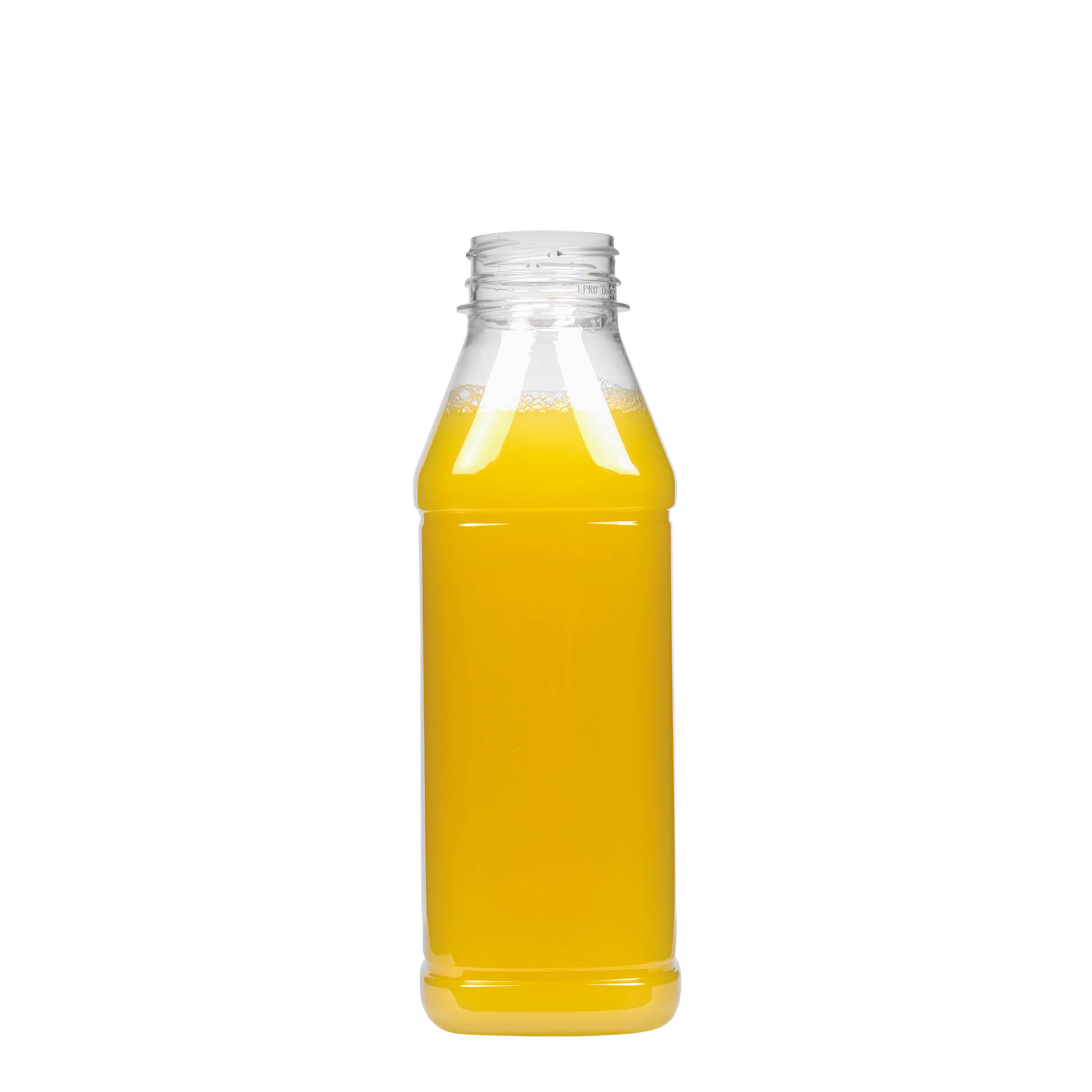 500 ml PET-flaska 'Milk and Juice Carré', kvadratna, plastika, odprtina: 38 mm 500 ml PET-flaska 'Milk and Juice Carré', kvadratna, plastika, odprtina: 38 mm