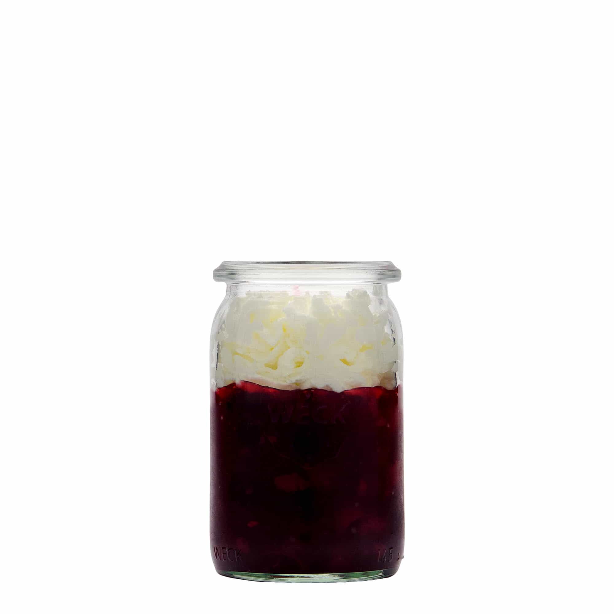 145 ml cilindrični kozarec WECK, ustje: Okrogel rob