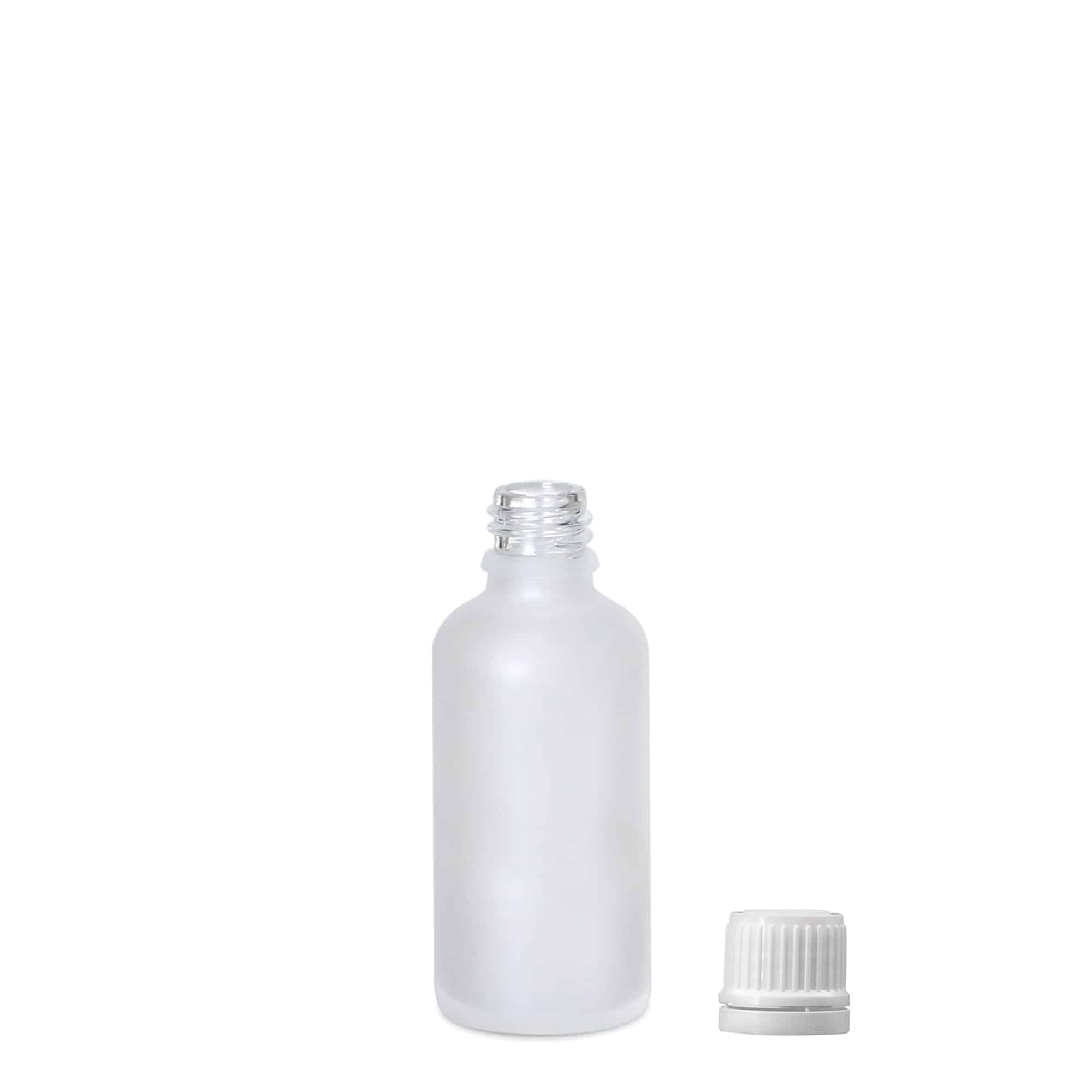 50 ml medicinska steklenička, steklo, matirano, odprtina: DIN 18