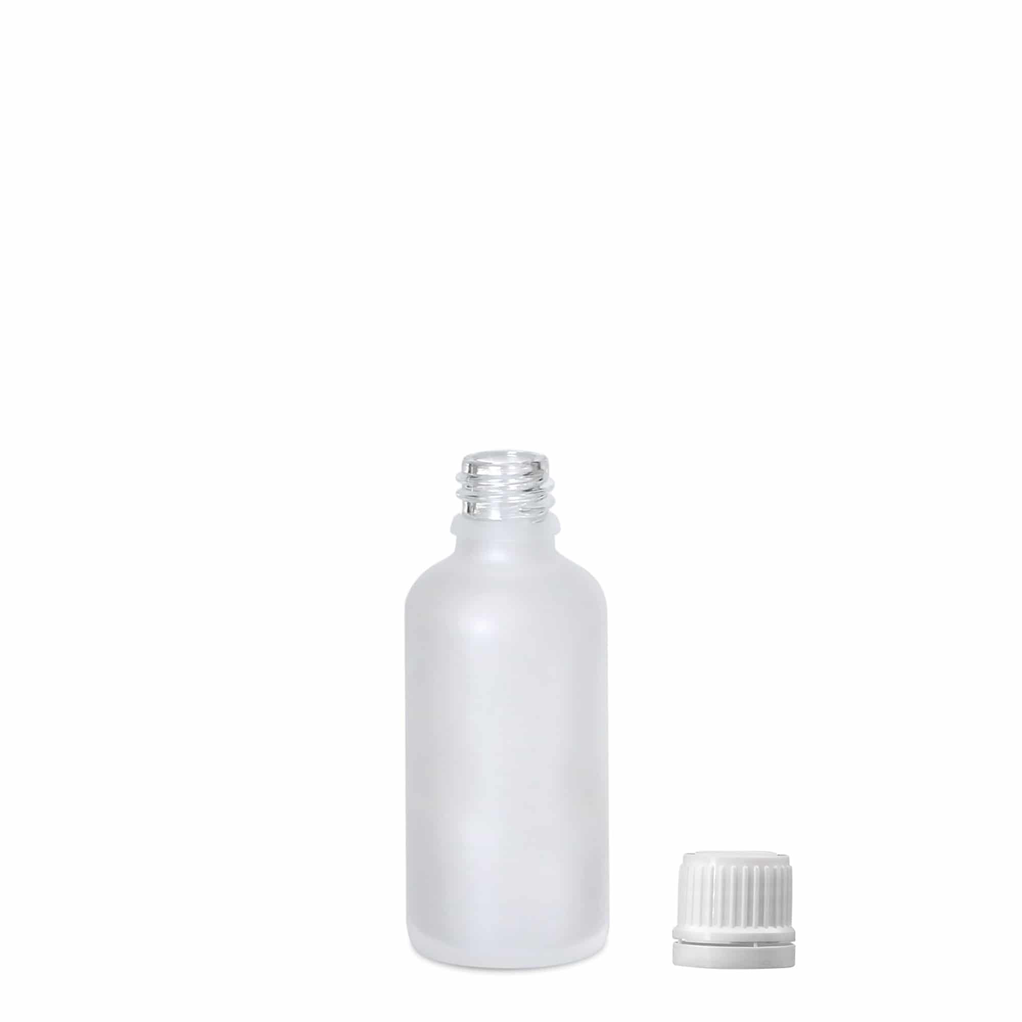 50 ml medicinska steklenička, steklo, matirano, odprtina: DIN 18