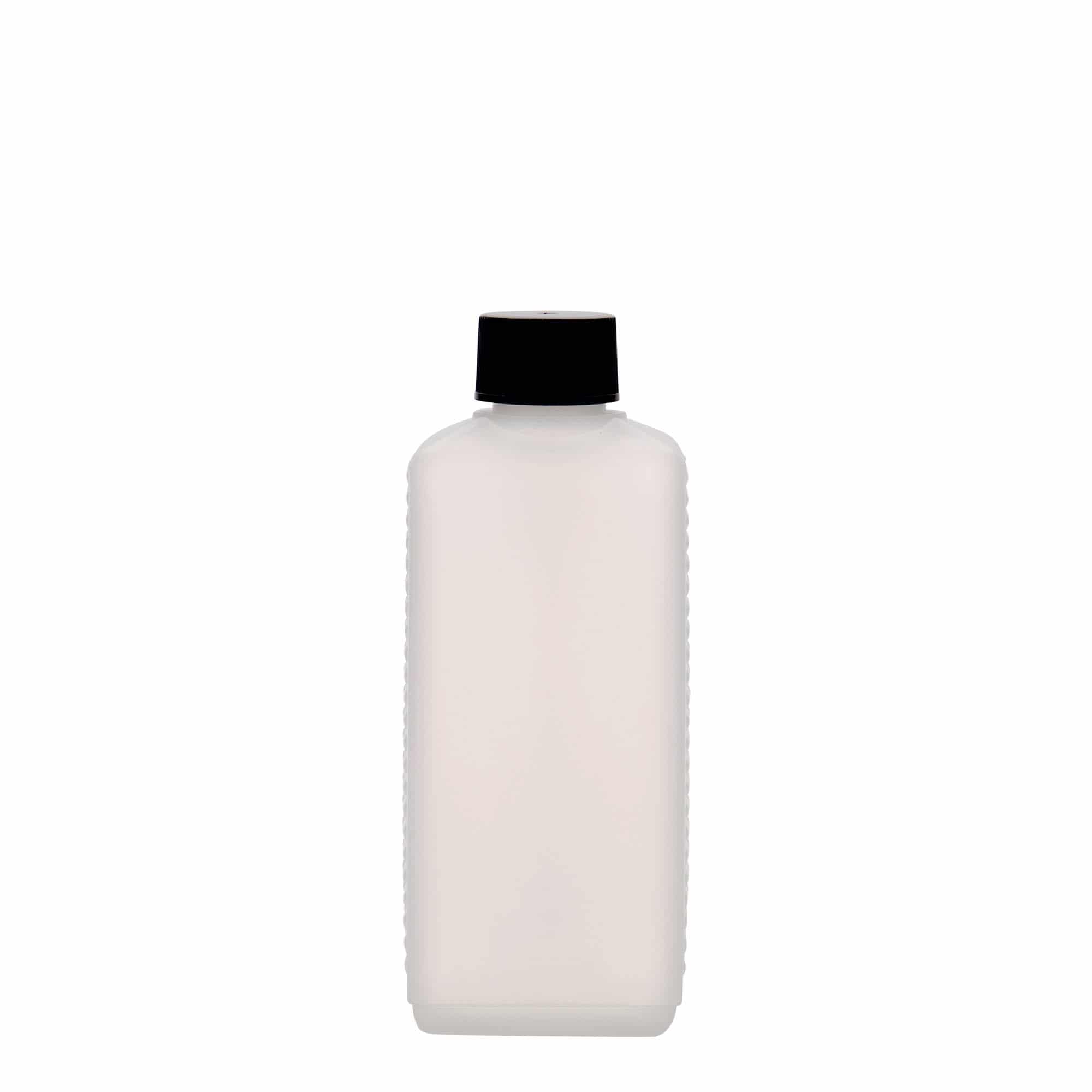 250 ml steklenica kanister, pravokotna, plastika HDPE, naravna, ustje: DIN 25 EPE