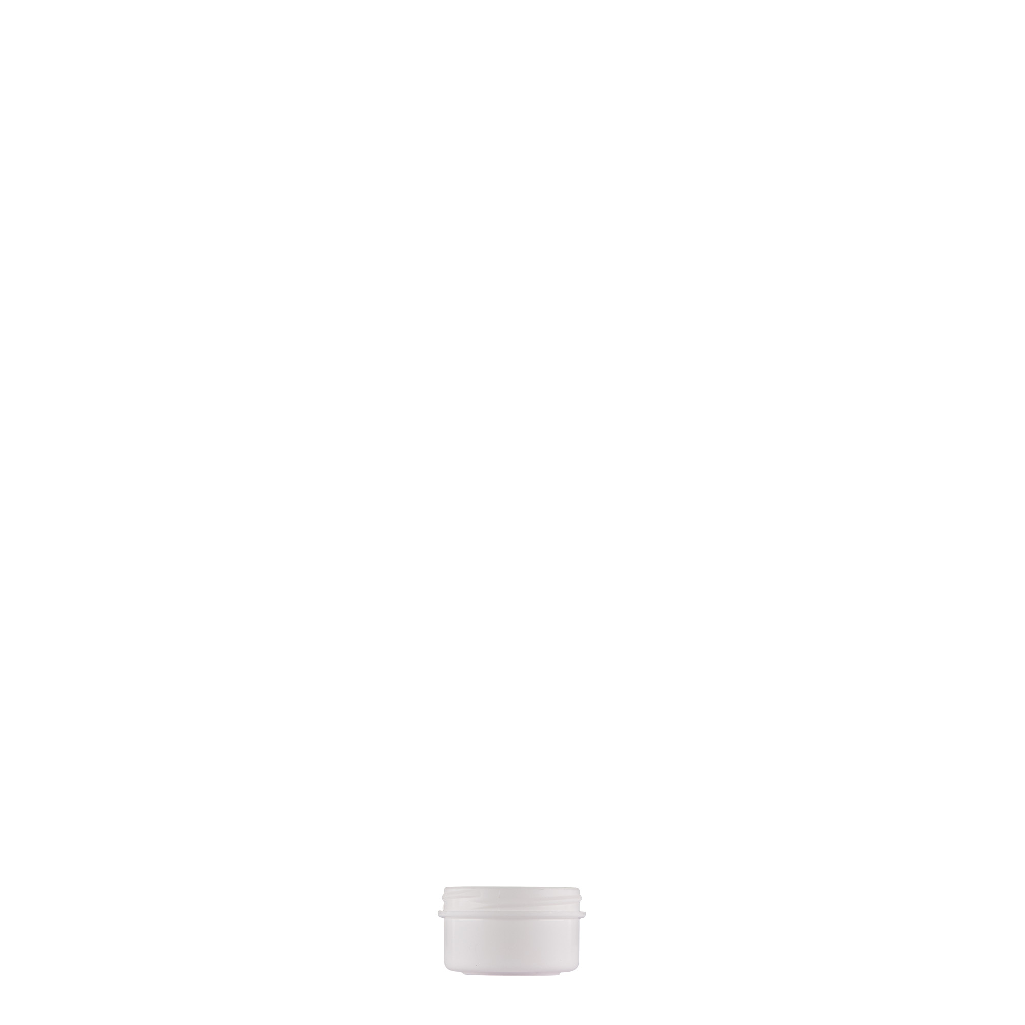 6 ml plastična posodica 'White Line', PP, bela, odprtina: navojni pokrov