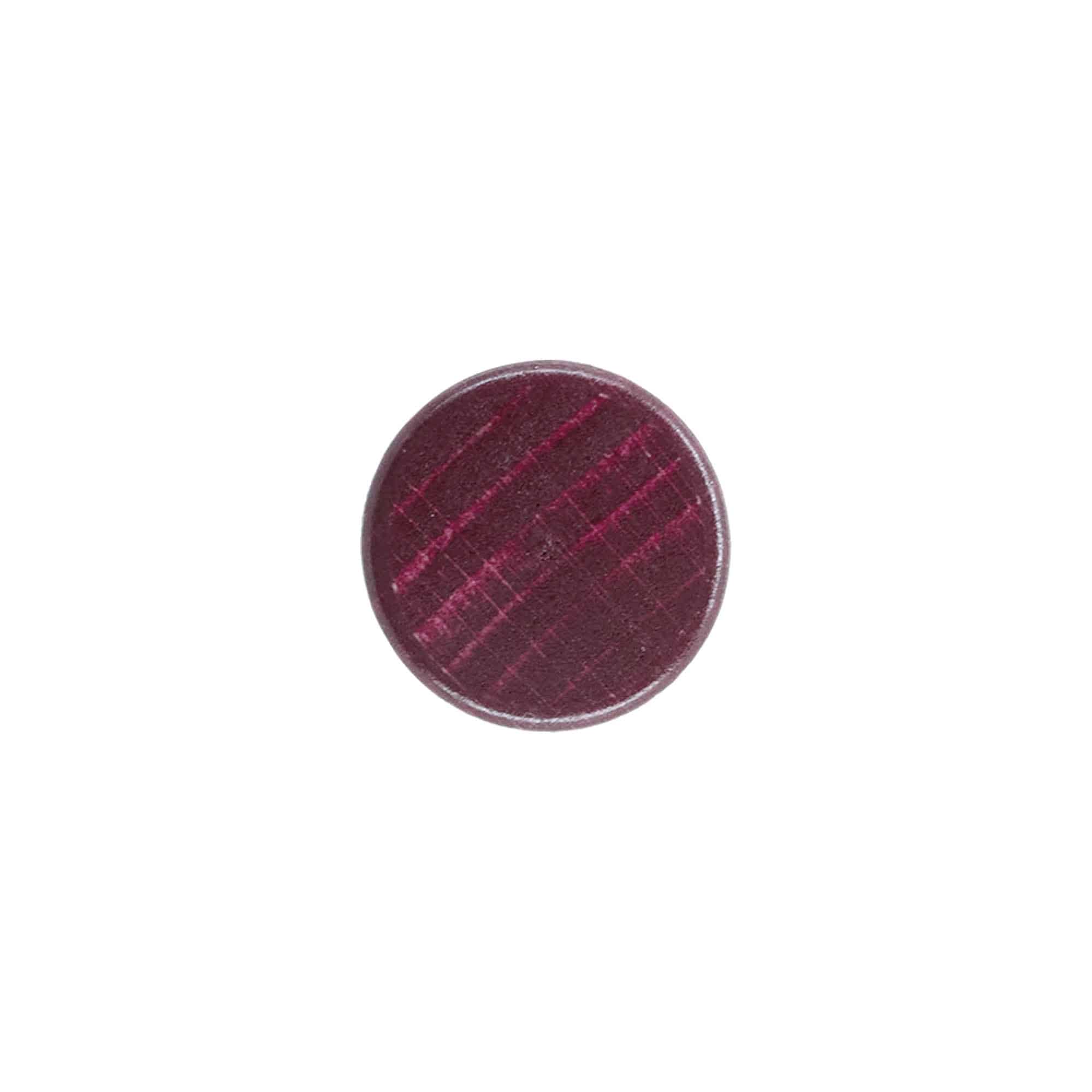 Ročajni zamašek 19 mm, les/plastika, bordo rdeč, za ustje: zamašek