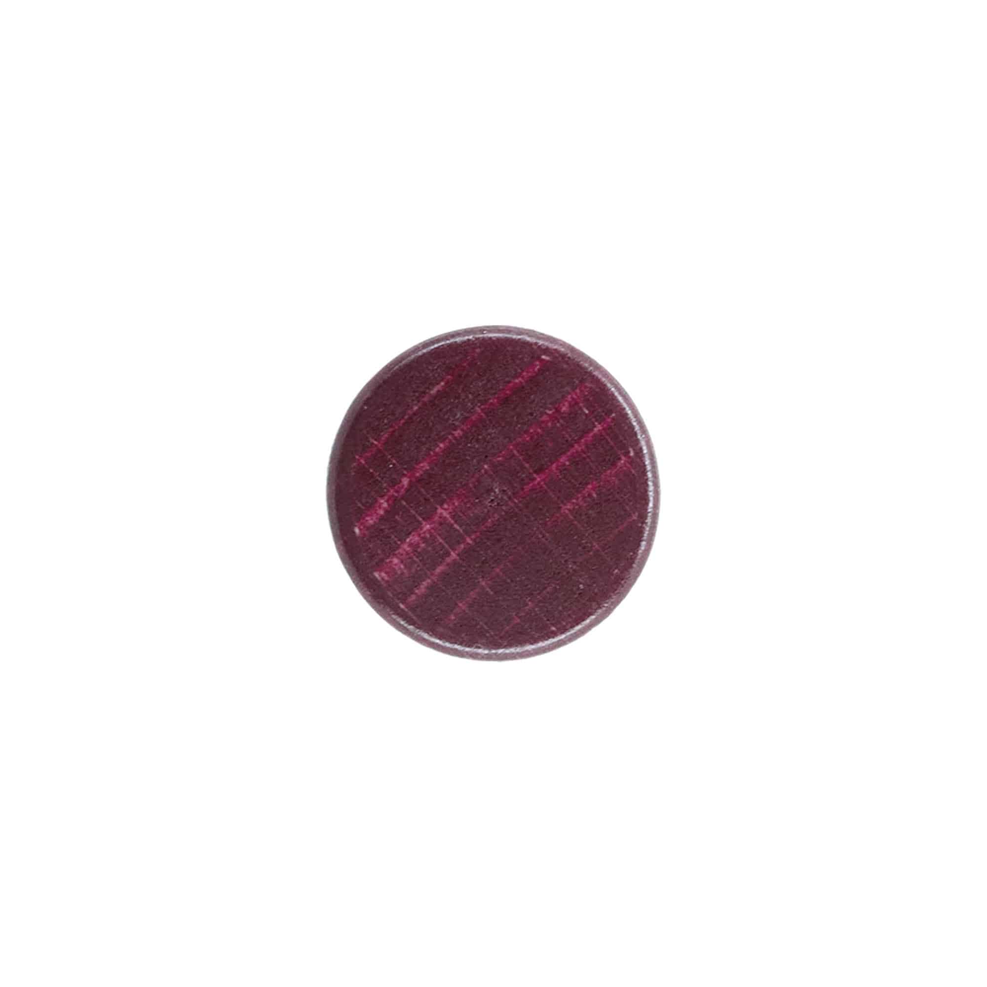 Ročajni zamašek 19 mm, les/plastika, bordo rdeč, za ustje: zamašek