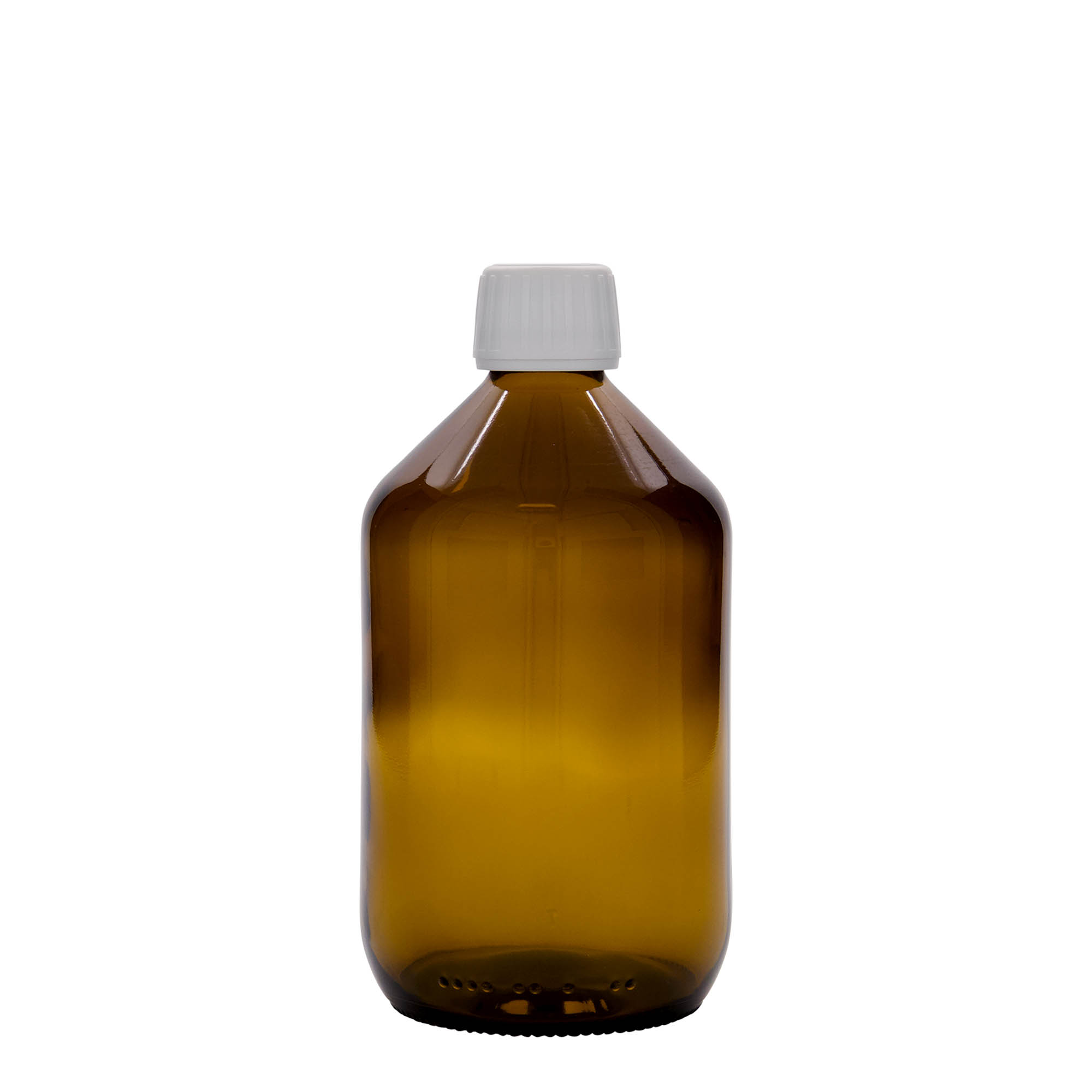 500 ml medicinska steklenička, rjava, steklo, odprtina: PP 28