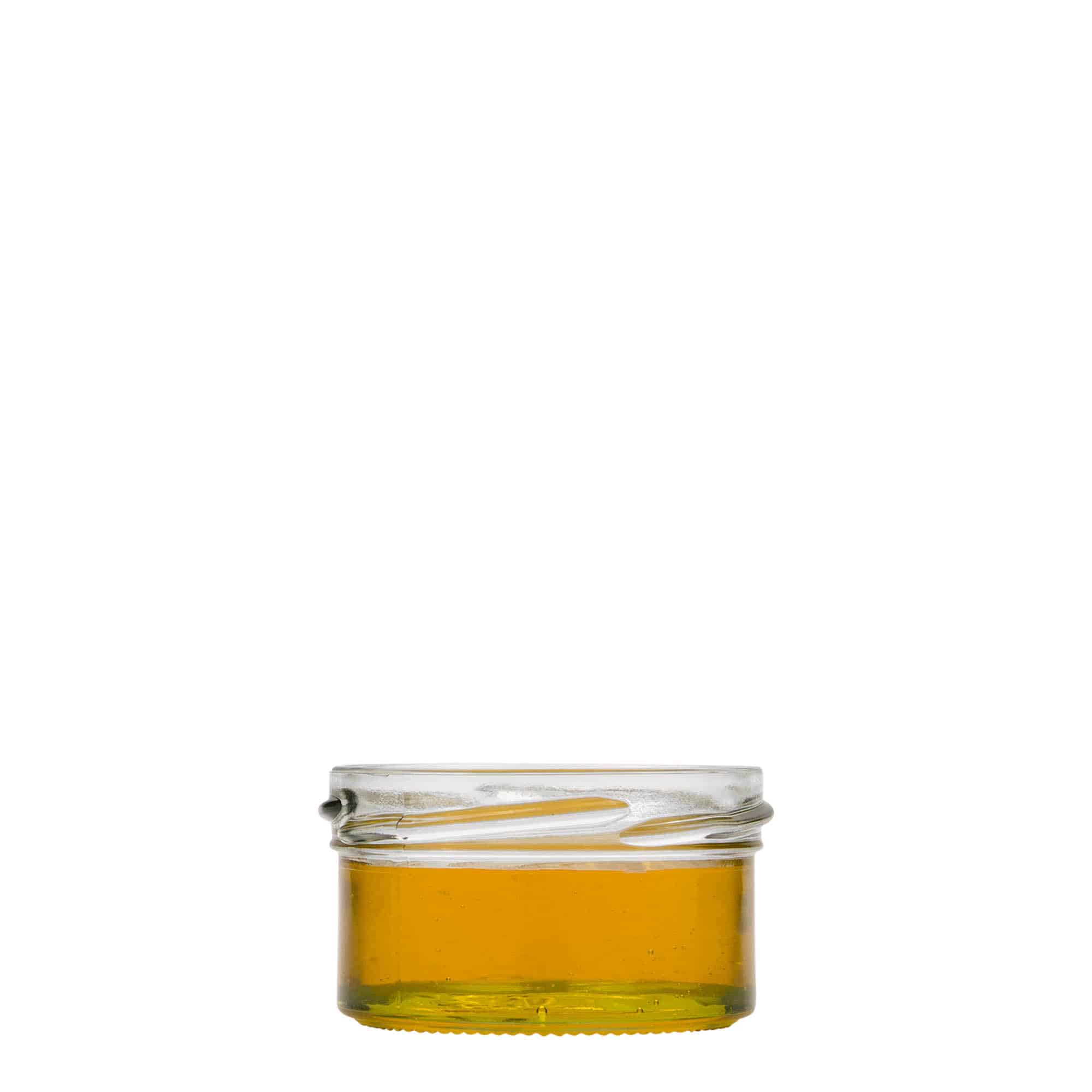 70 ml ploščati stekleni kozarec, ustje: Twist-Off (TO 66)