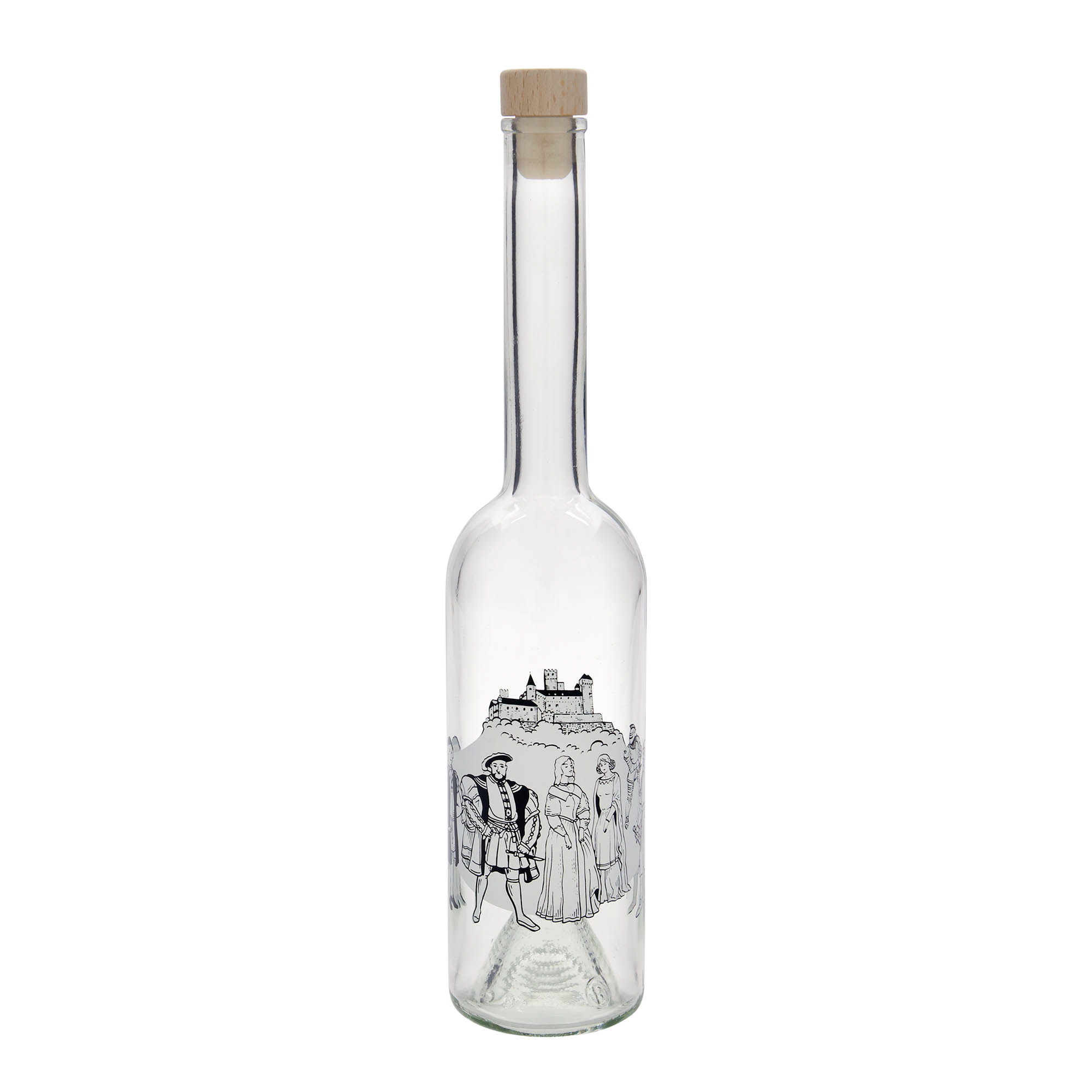 500 ml steklenica 'Opera', motiv: srednji vek, odprtina: pluta